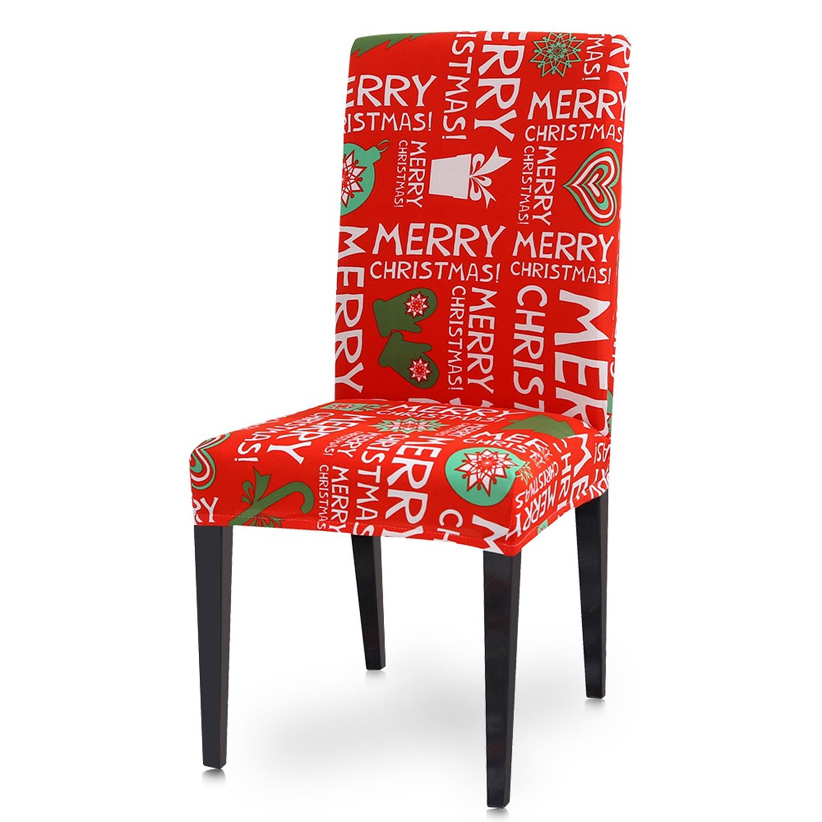 Christmas Chair Cover Dining Chair Protecting Slipcover Elastic Chair Cover view 9