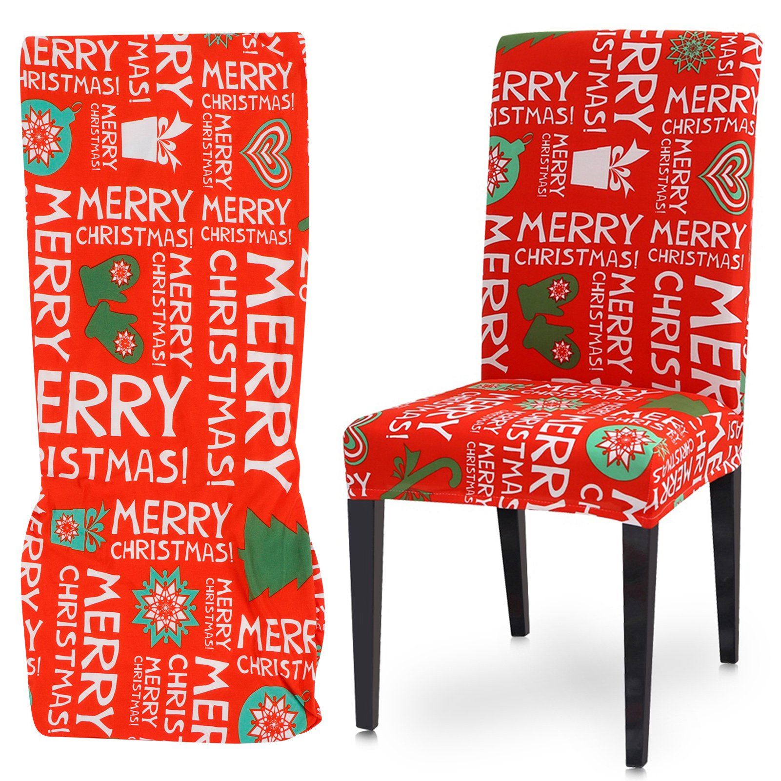 Christmas Chair Cover Dining Chair Protecting Slipcover Elastic Chair Cover view 10