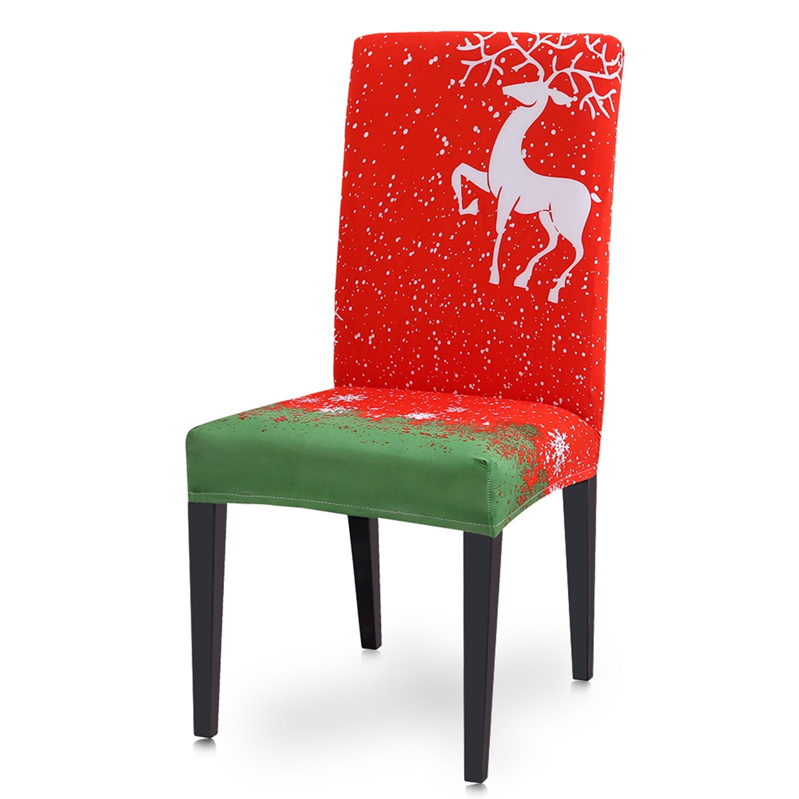 Christmas Chair Cover Dining Chair Protecting Slipcover Elastic Chair Cover view 9