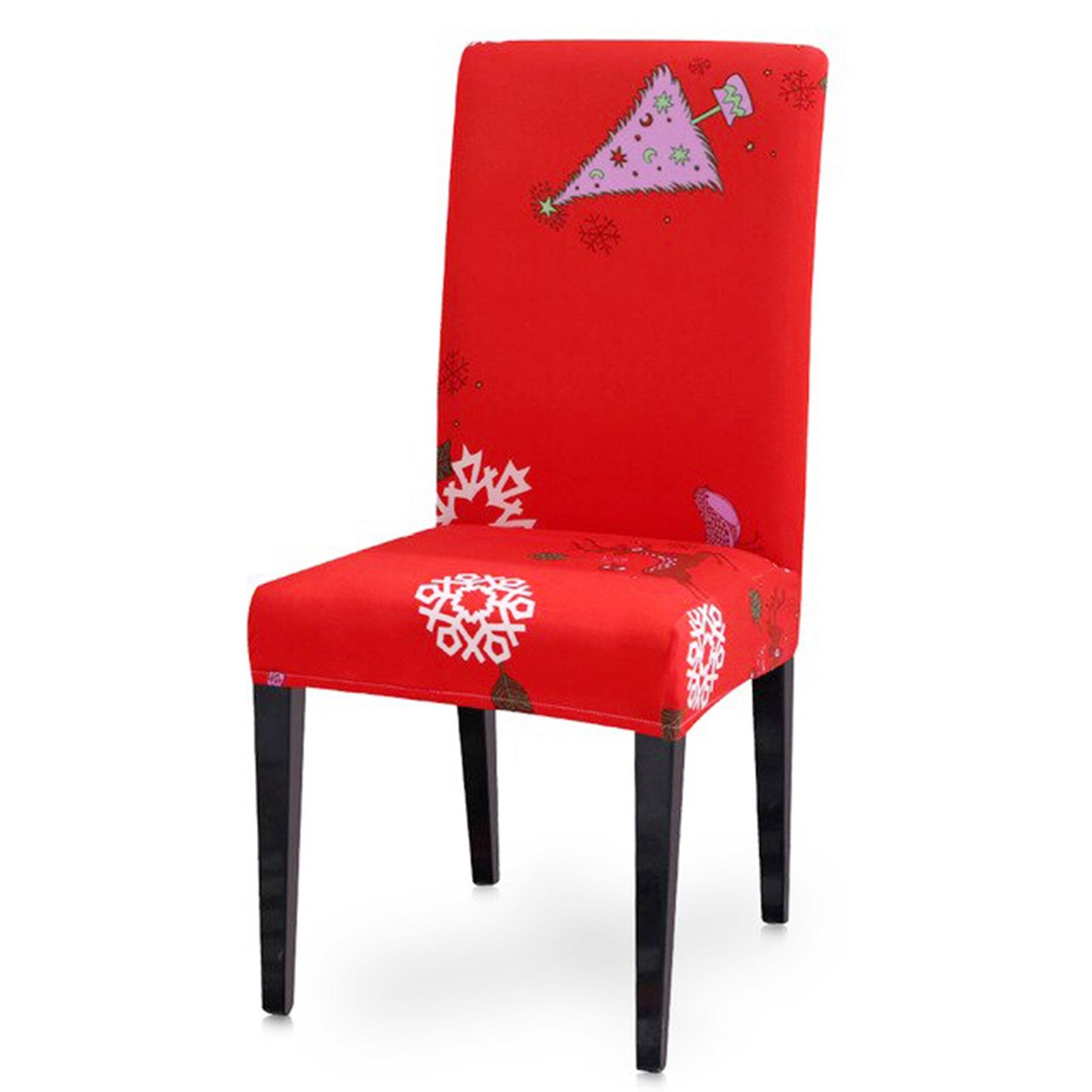 Christmas Chair Cover Dining Chair Protecting Slipcover Elastic Chair Cover view 9