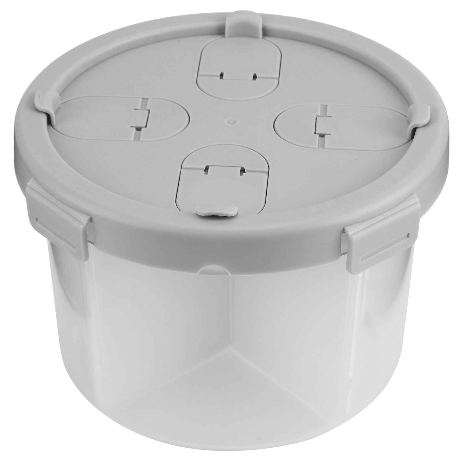 Food Storage Box Grains Containers Semitransparent 4 Compartment Holder Tray view 2