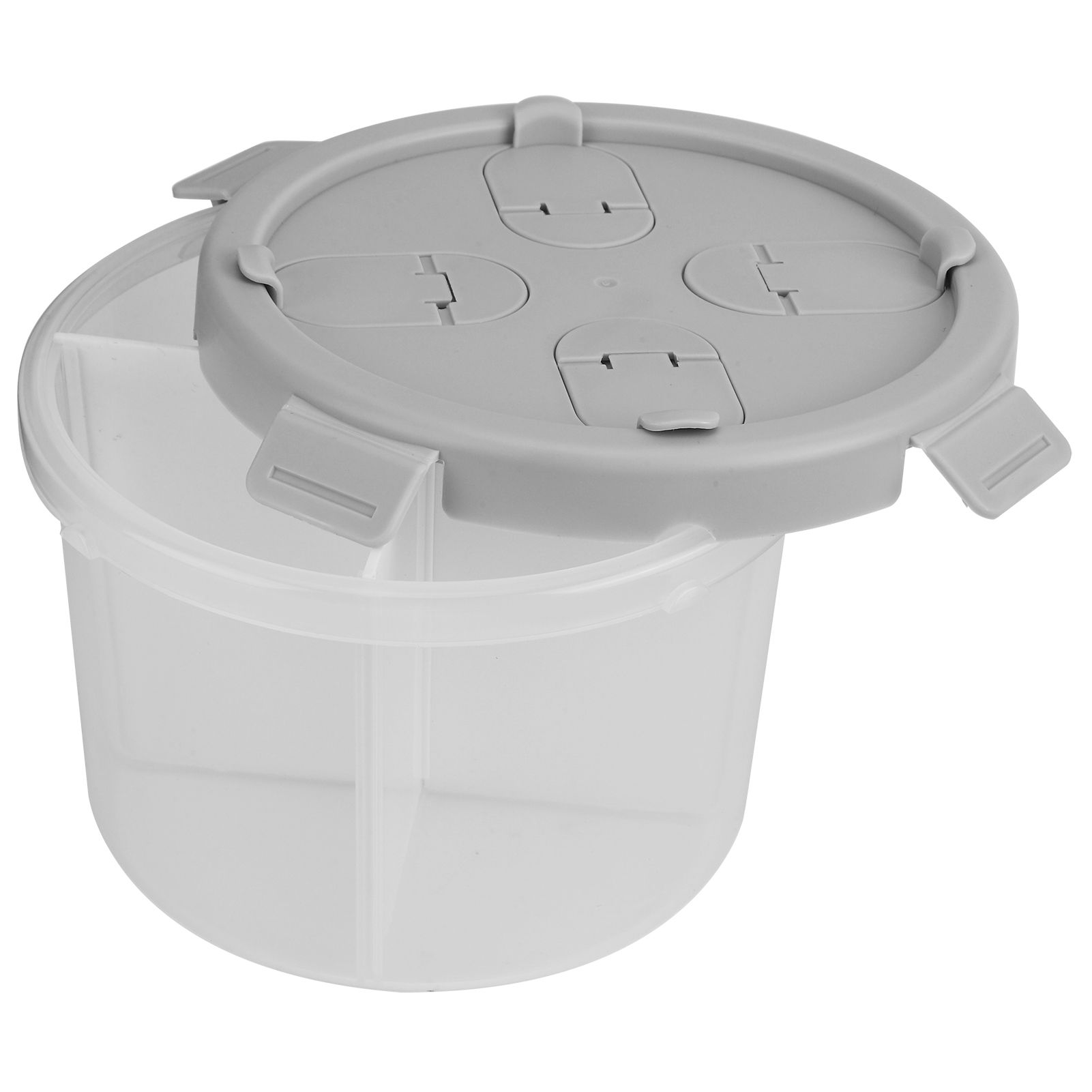 Food Storage Box Grains Containers Semitransparent 4 Compartment Holder Tray view 3