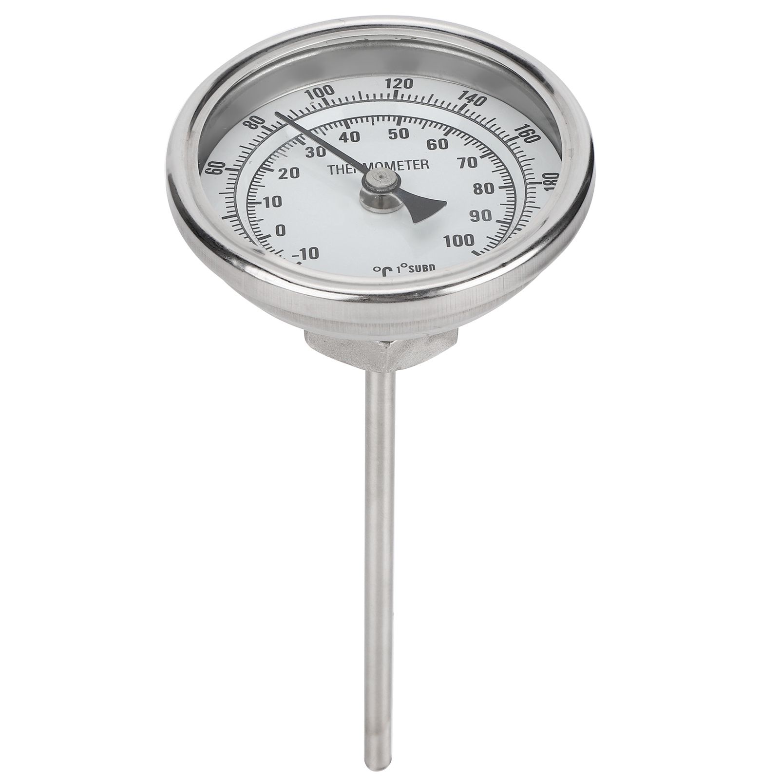 1/2 NPT Thread Stainless Steel Dial Thermometer Homebrew Kettle Thermometer view 2