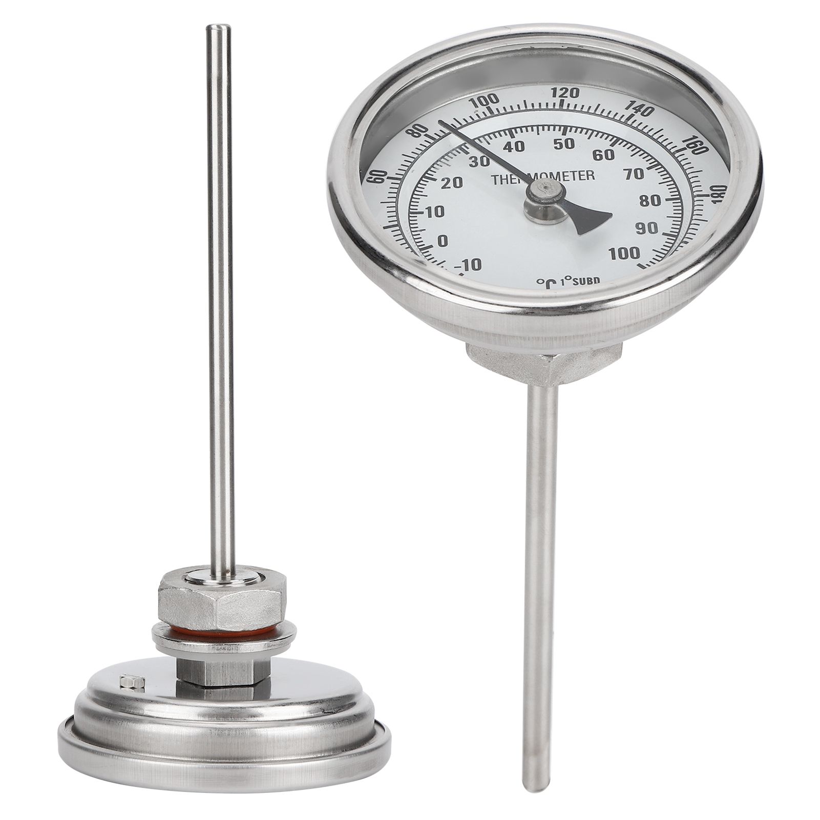 1/2 NPT Thread Stainless Steel Dial Thermometer Homebrew Kettle Thermometer view 3