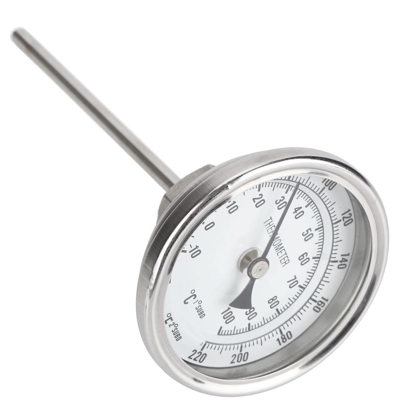 1/2 NPT Thread Stainless Steel Dial Thermometer Homebrew Kettle Thermometer view 6