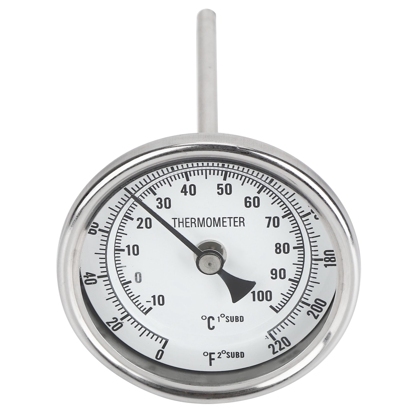 1/2 NPT Thread Stainless Steel Dial Thermometer Homebrew Kettle Thermometer view 7