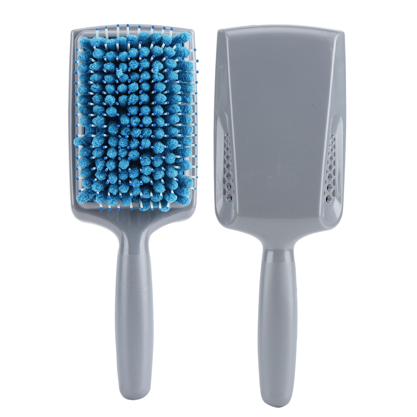 Hair Drying Comb Blue Absorbent Anti Dandruff Anti Radiation Hair Paddle Brushes view 8