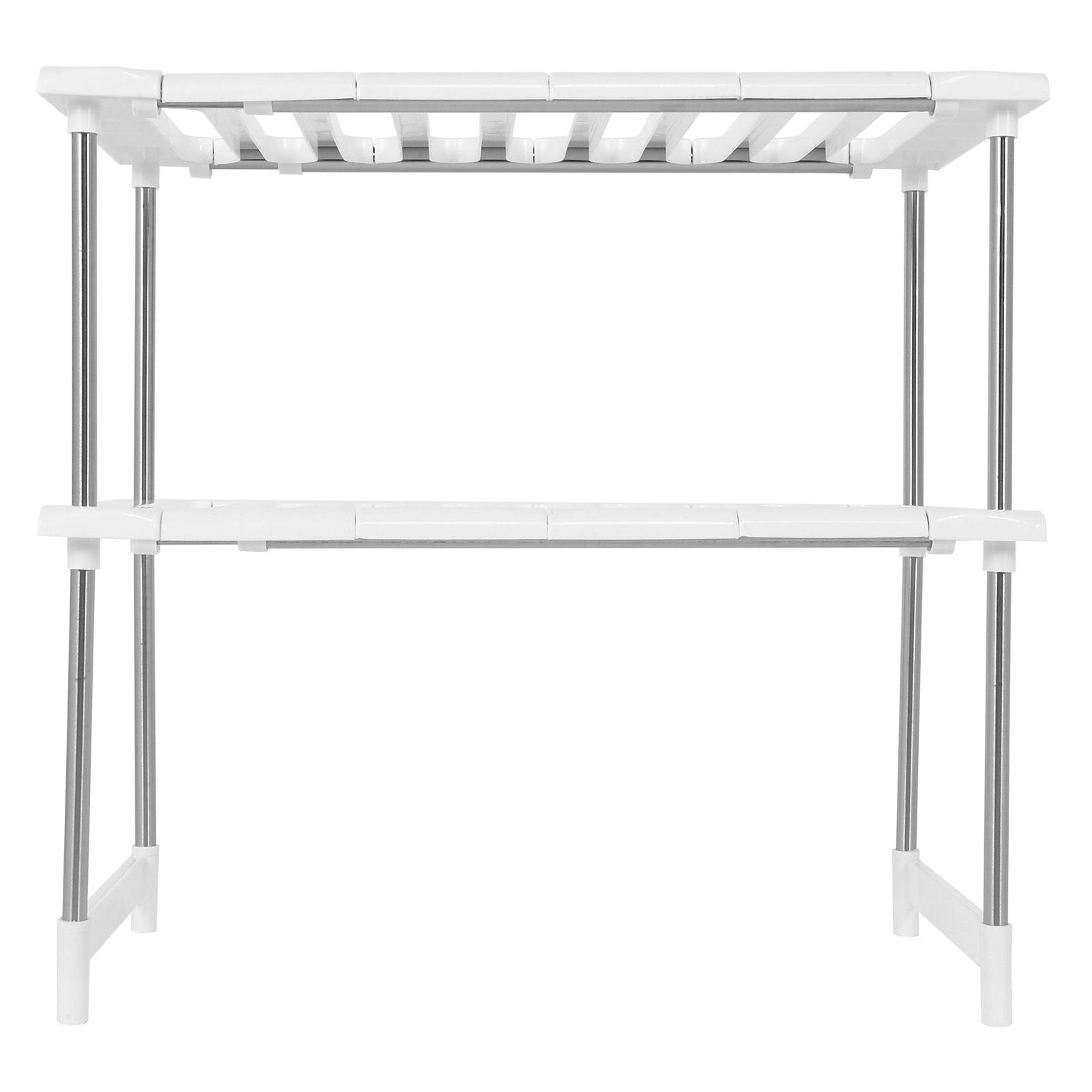 2-Tier Under Sink Rack Stainless Steel Expandable Storage Organizer Kitchen — image 1