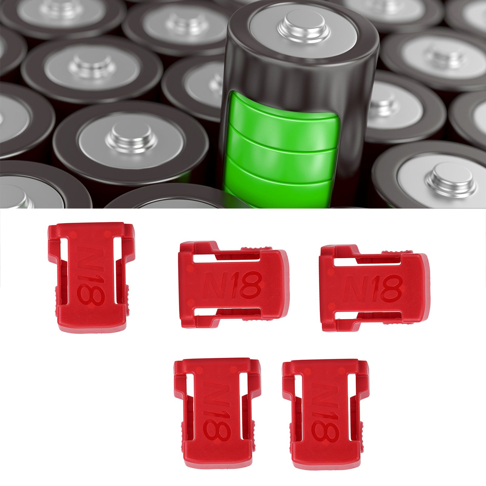 5Pcs Battery Mount Holder Stand Rack Battery Accessories Fit for Milwaukee m18 view 9