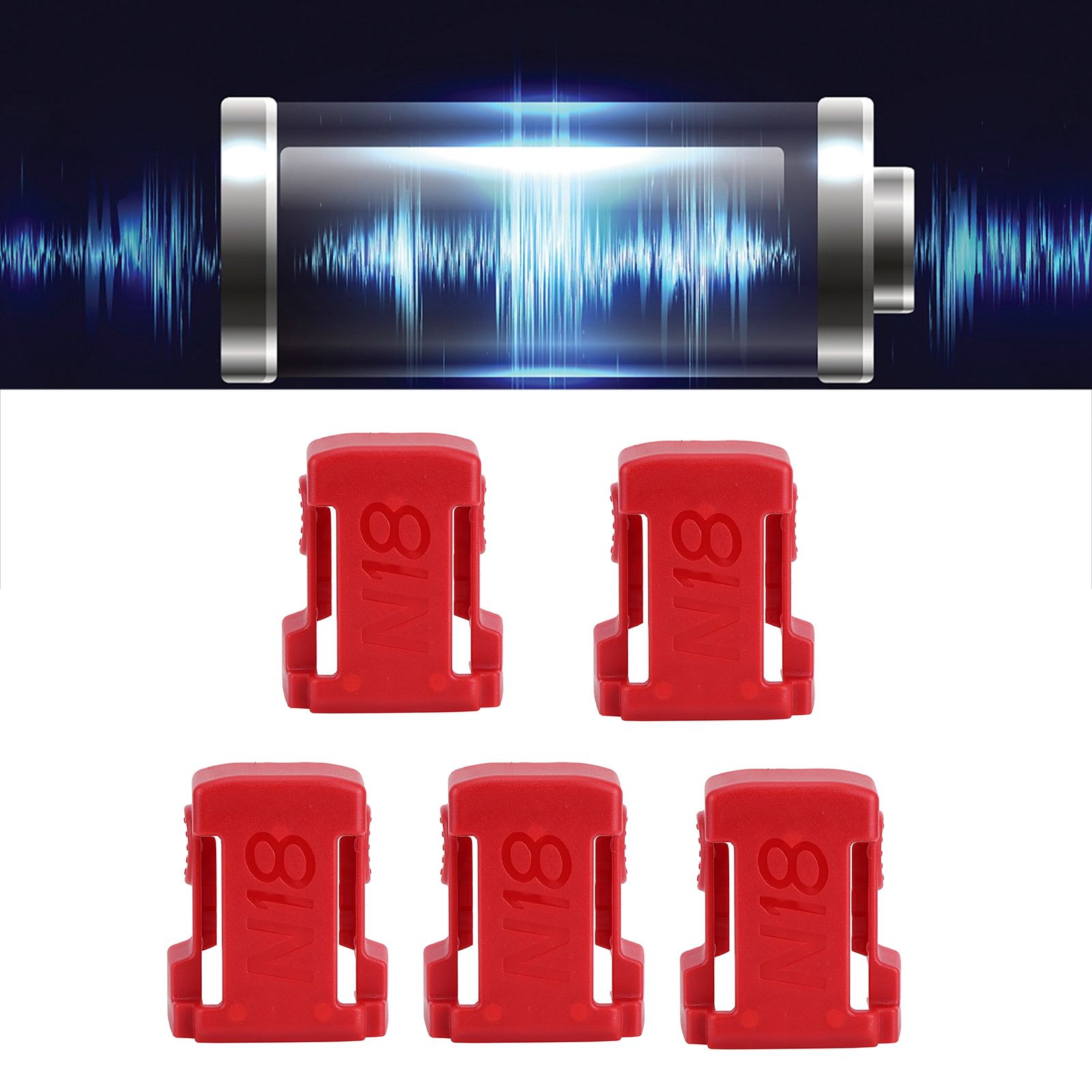 5Pcs Battery Mount Holder Stand Rack Battery Accessories Fit for Milwaukee m18 view 10