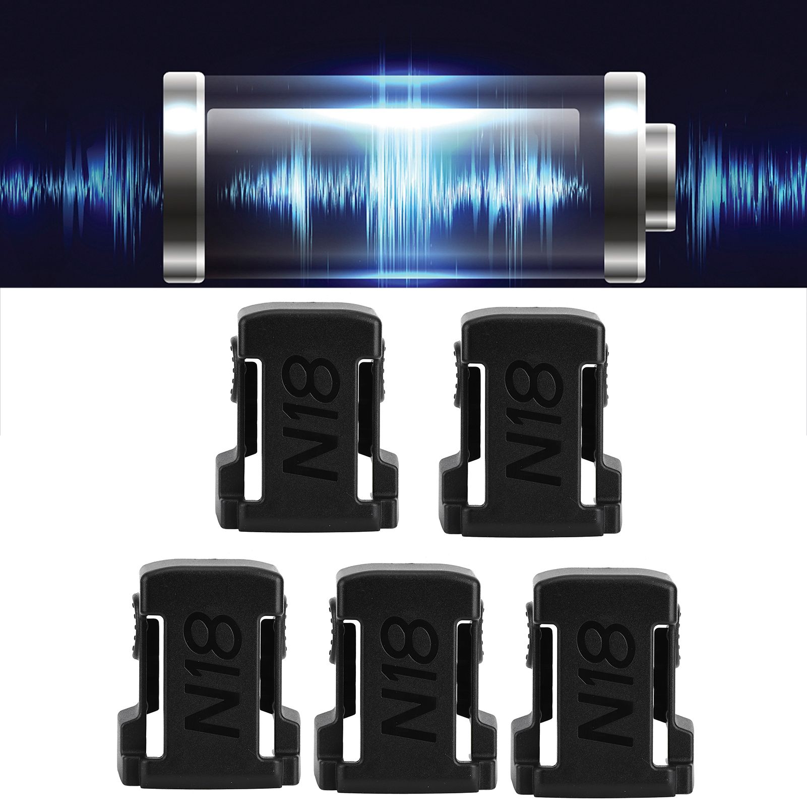 5Pcs Battery Mount Holder Stand Rack Battery Accessories Fit for Milwaukee m18 view 10