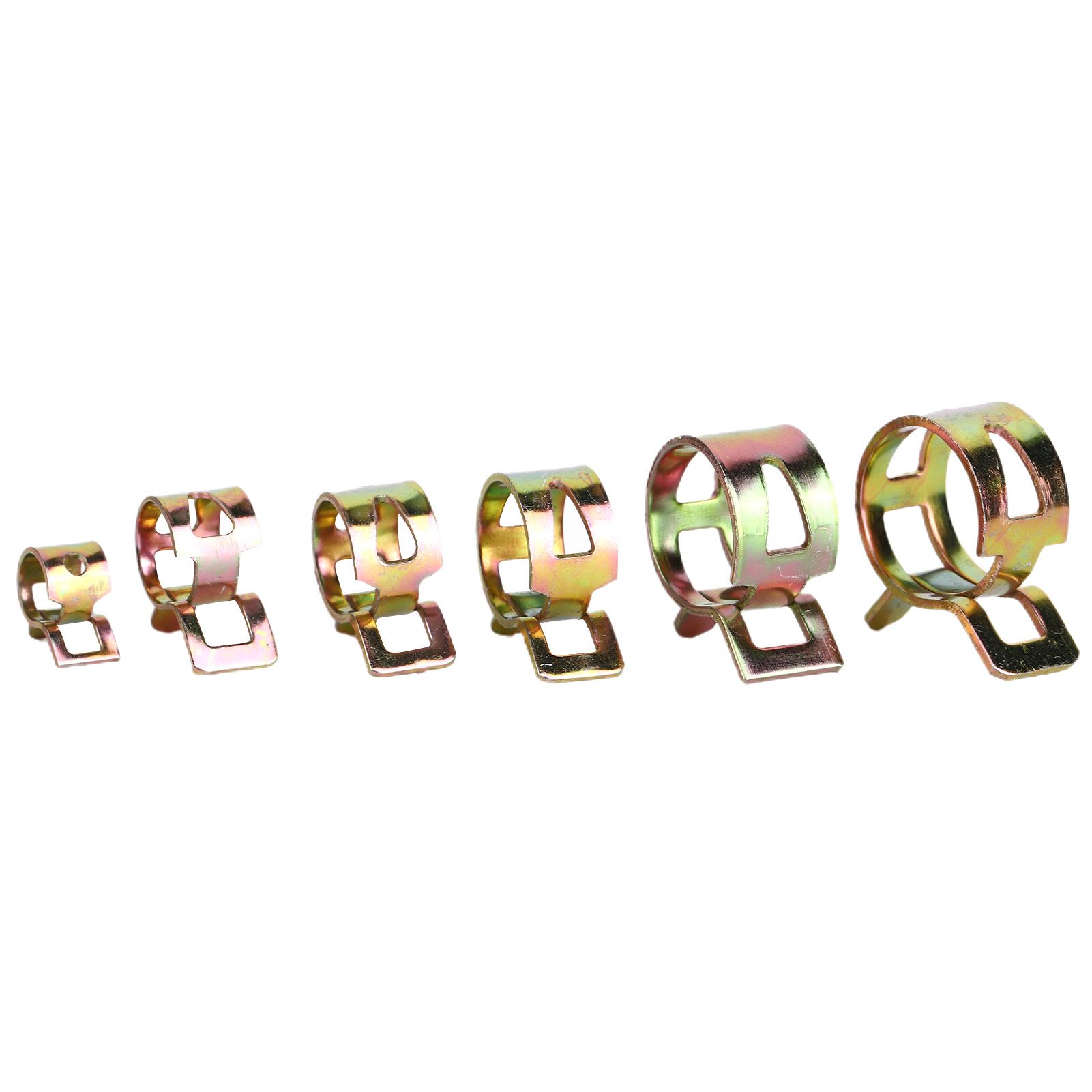 60pcs/Set Fuel Line Clamps Stainless Steel Tubing Pipe Spring Clips view 3