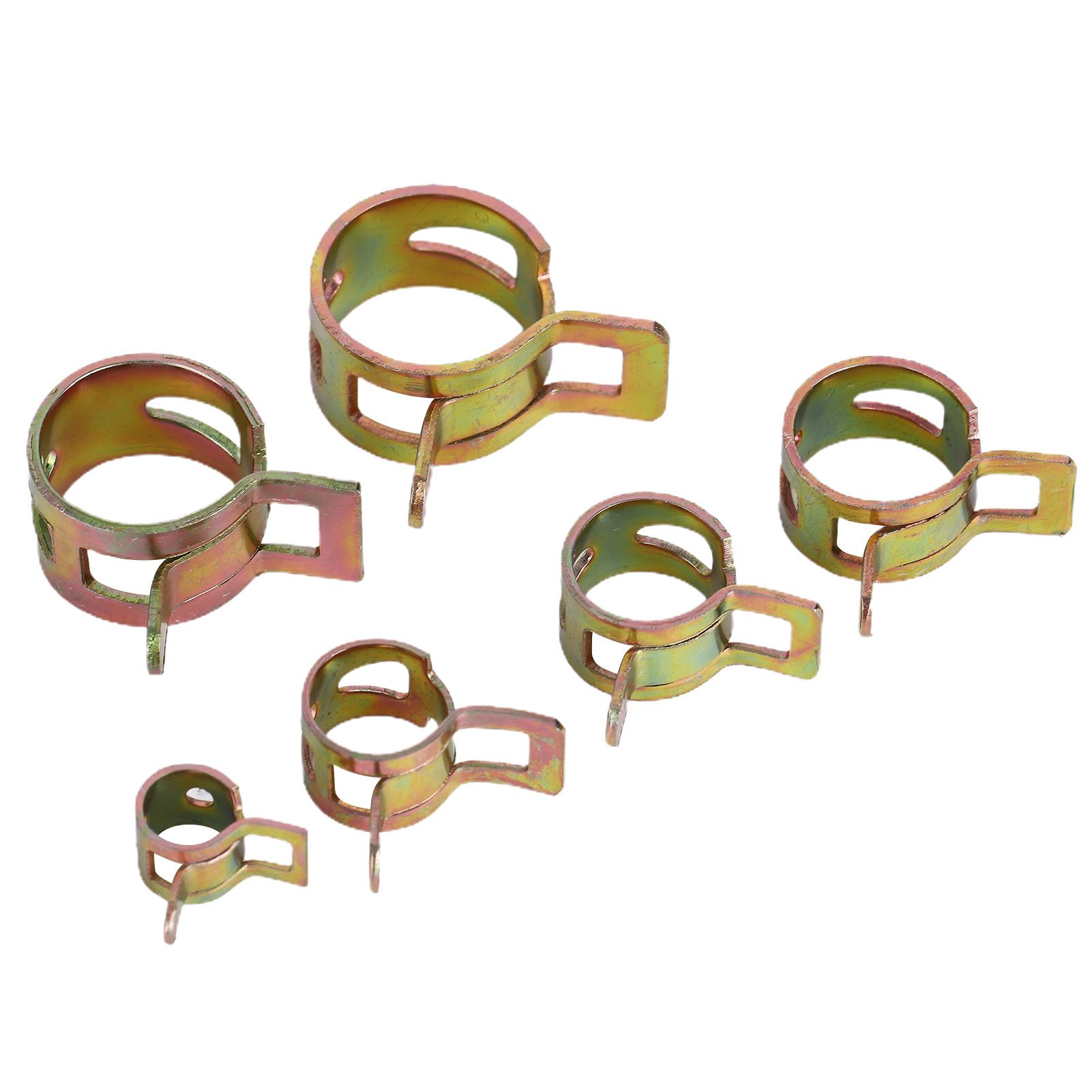 60pcs/Set Fuel Line Clamps Stainless Steel Tubing Pipe Spring Clips view 5