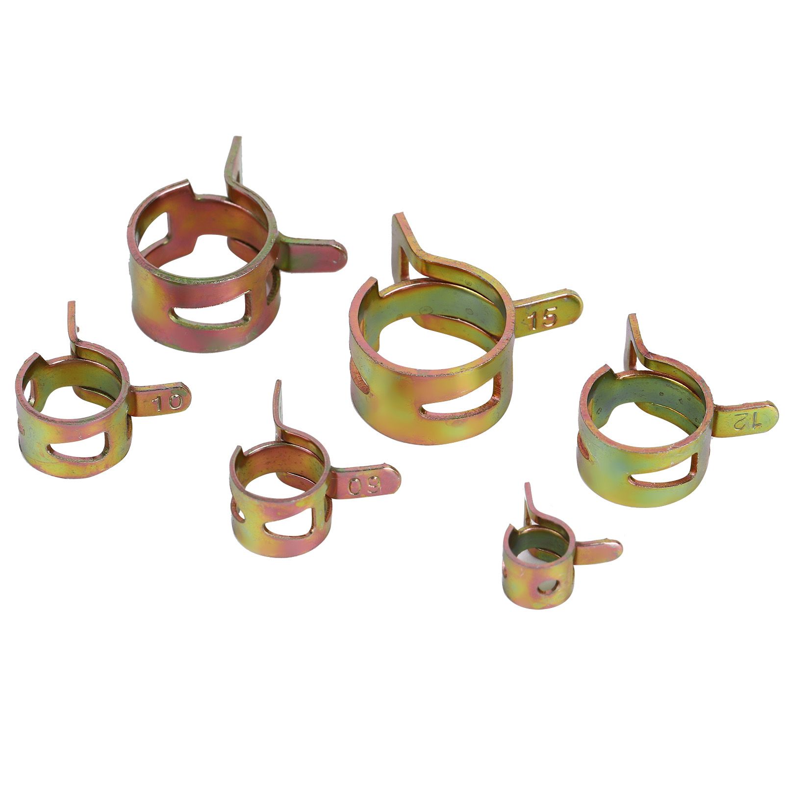 60pcs/Set Fuel Line Clamps Stainless Steel Tubing Pipe Spring Clips view 6