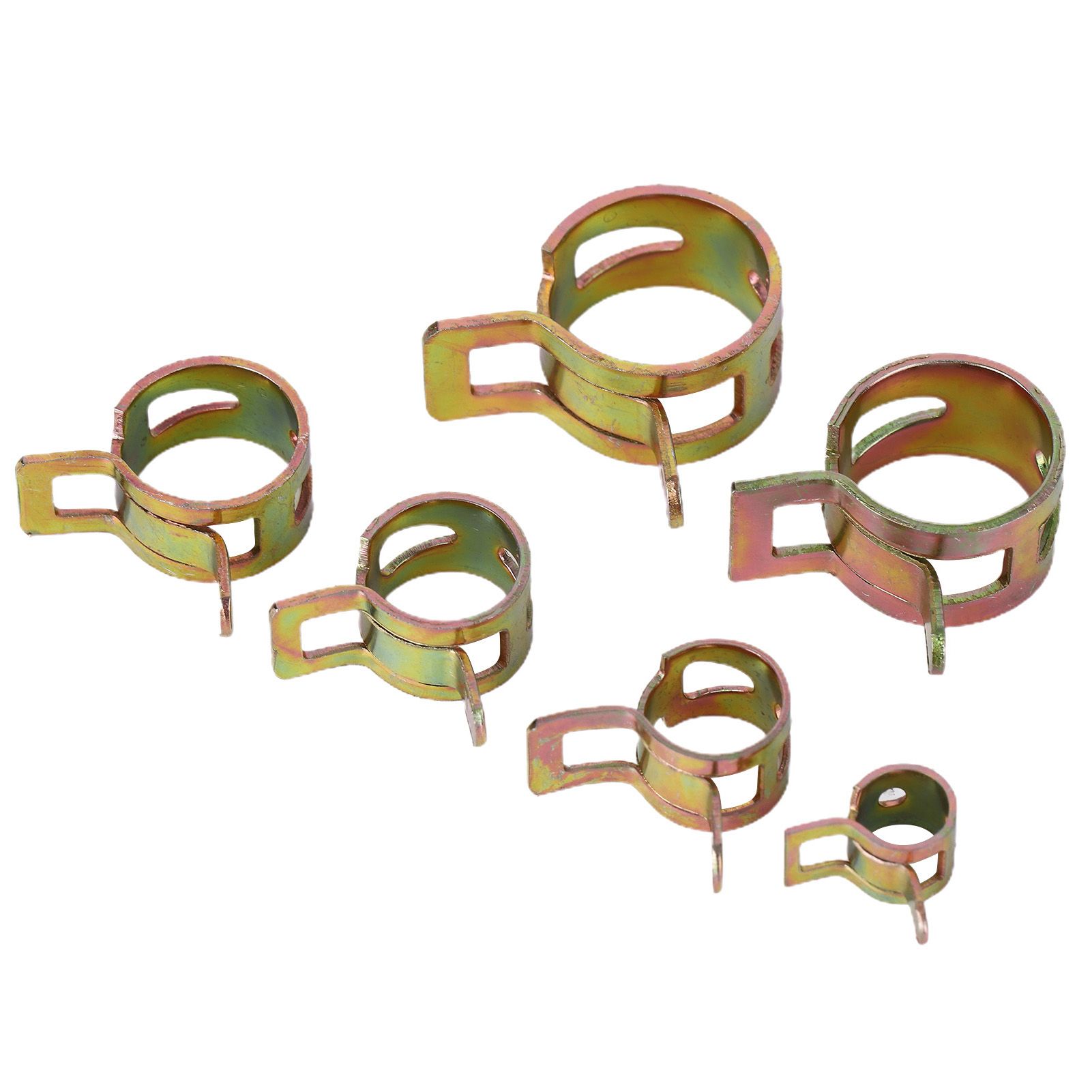 60pcs/Set Fuel Line Clamps Stainless Steel Tubing Pipe Spring Clips view 8