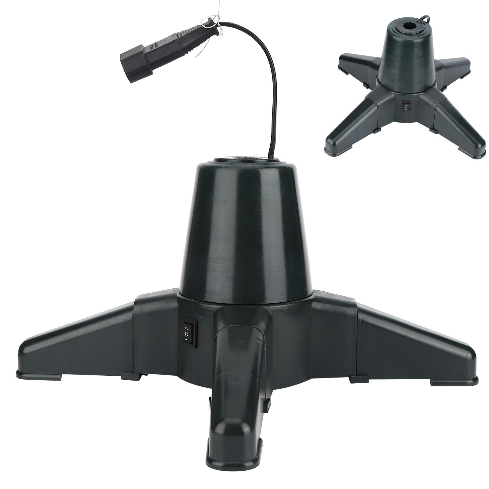 Christmas Tree Stand Electric 360 Degree Rotating Base Tree Support Shelf view 5