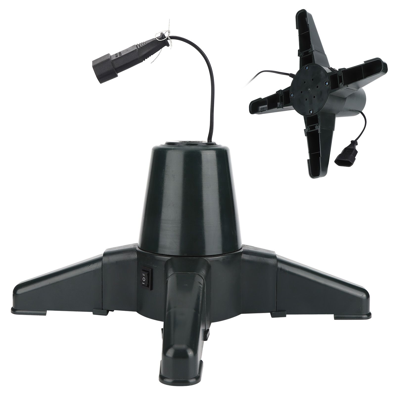 Christmas Tree Stand Electric 360 Degree Rotating Base Tree Support Shelf view 8