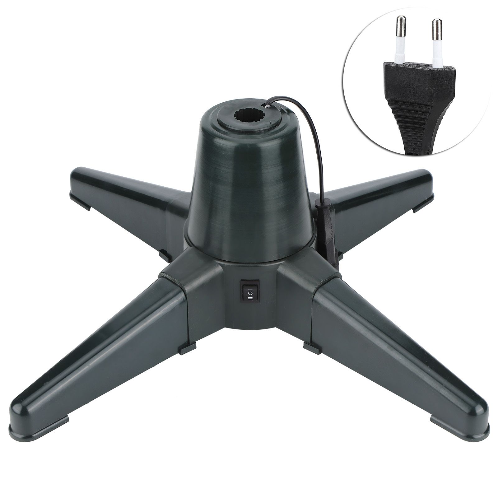 Christmas Tree Stand Electric 360 Degree Rotating Base Tree Support Shelf — image 1