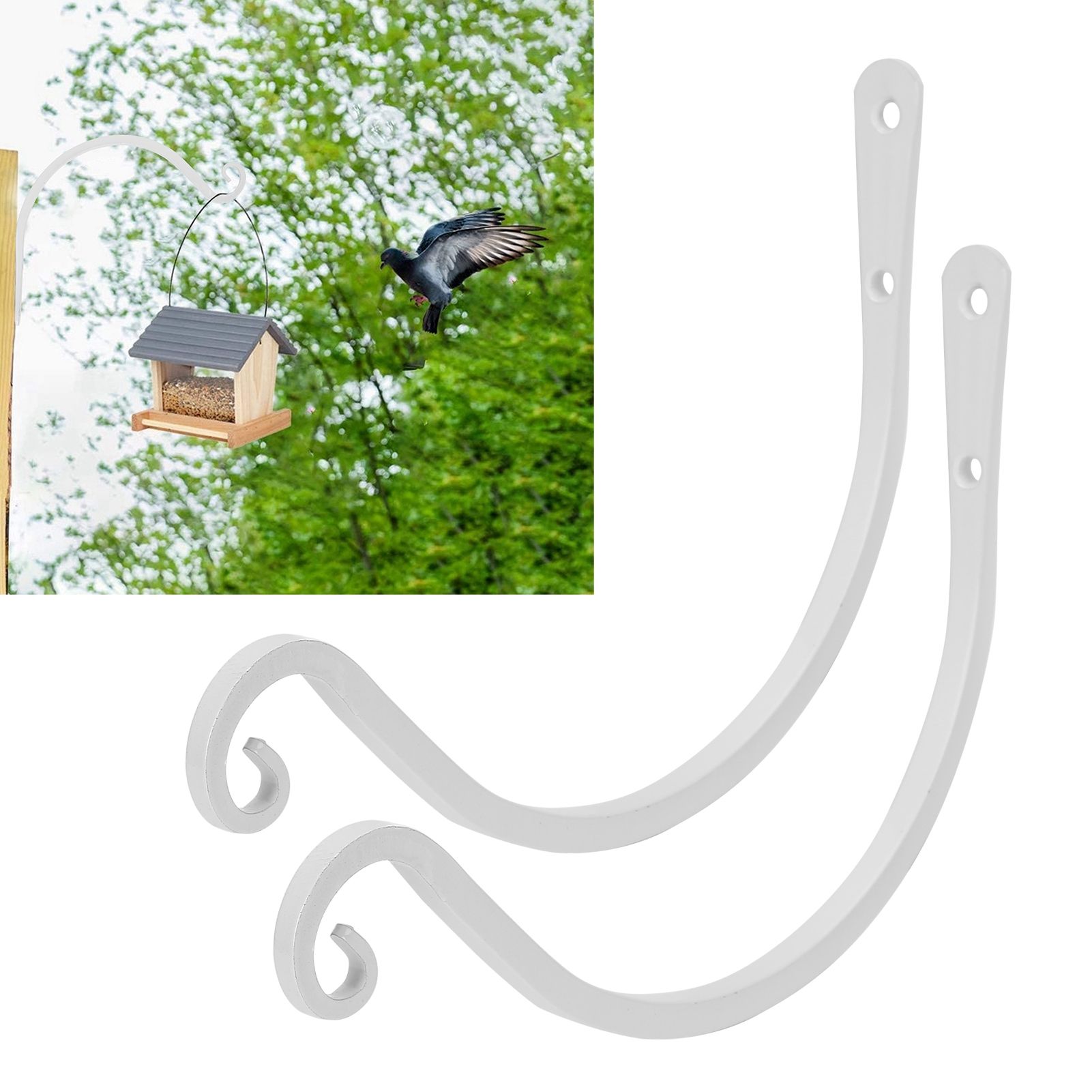 Hanging Basket Bracket for Flower Pots Plants Lanterns Outdoor Terrace view 10