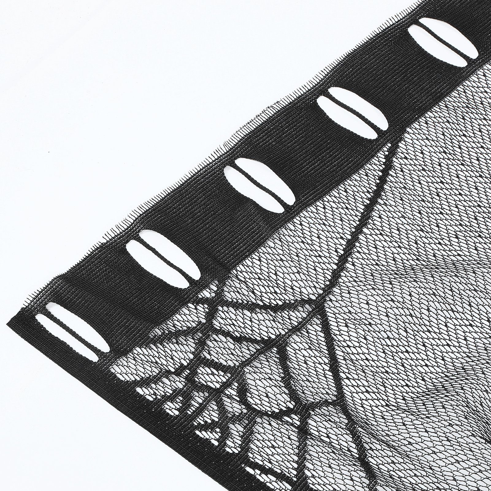 Black Halloween Witch Lace Window Curtain Bat Curtain Household Party view 11