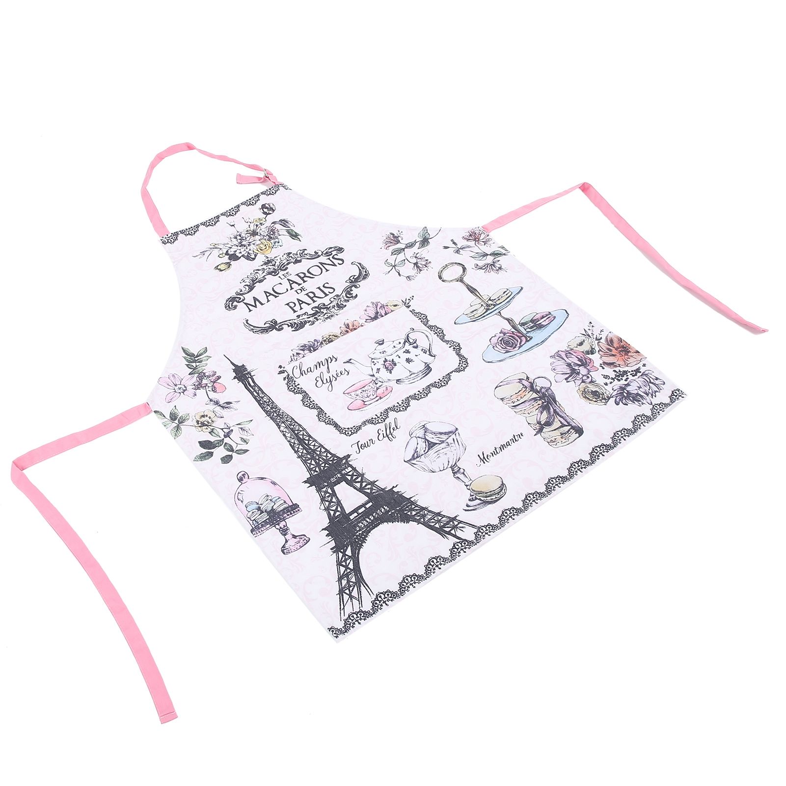 Kitchen Apron Women Men Sleeveless Cartoon Printed Household Apron for Cooking