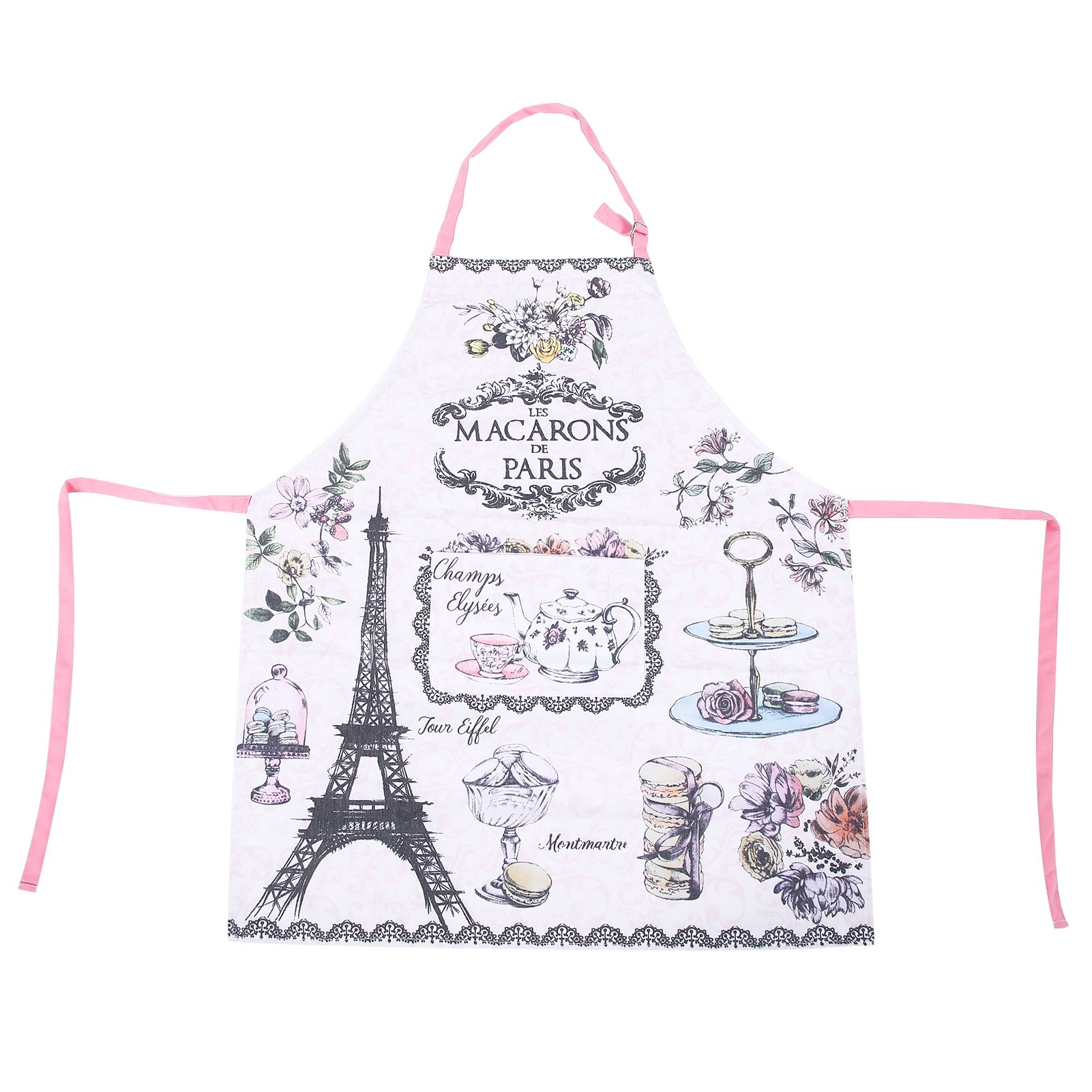 Kitchen Apron Women Men Sleeveless Cartoon Printed Household Apron for Cooking view 2