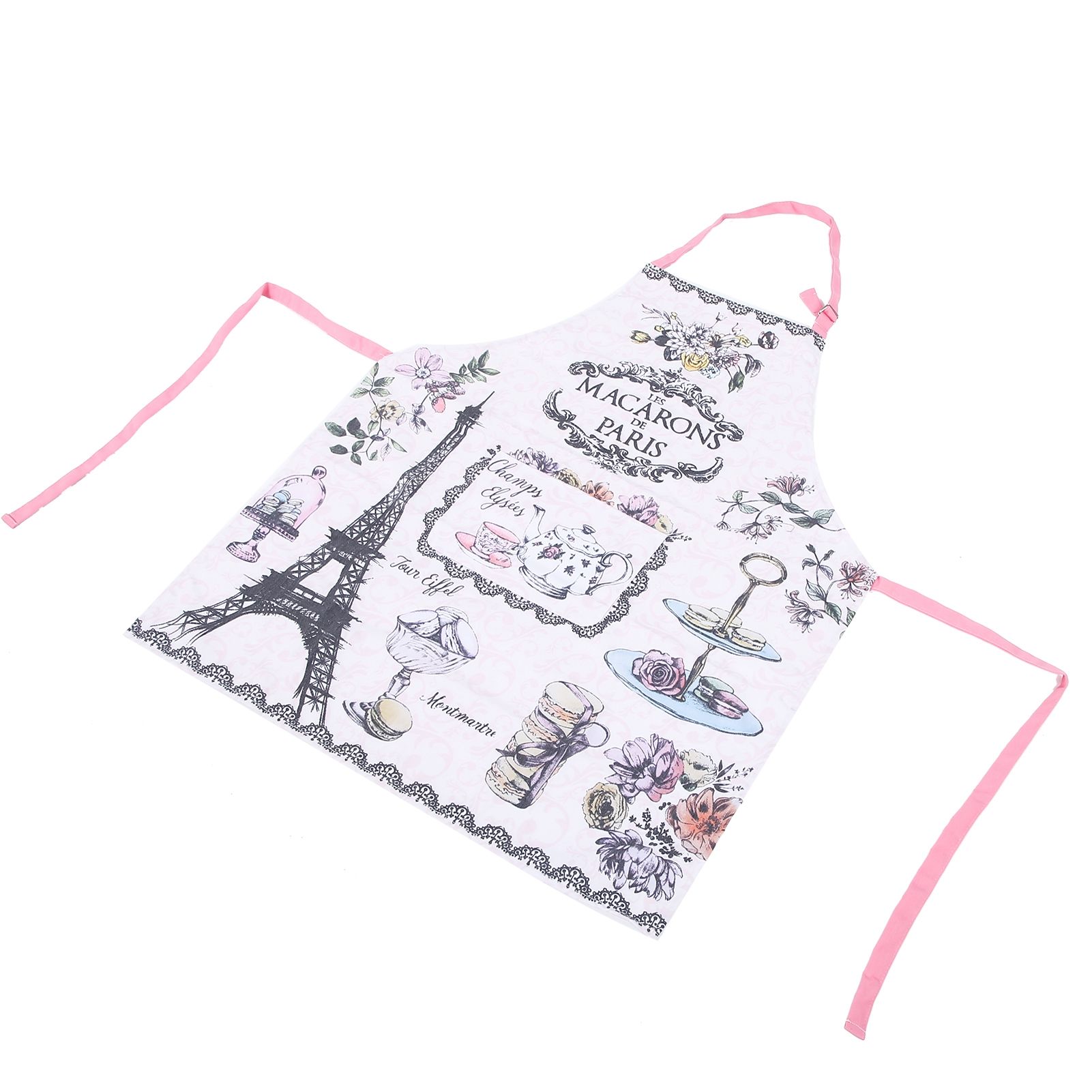Kitchen Apron Women Men Sleeveless Cartoon Printed Household Apron for Cooking view 3