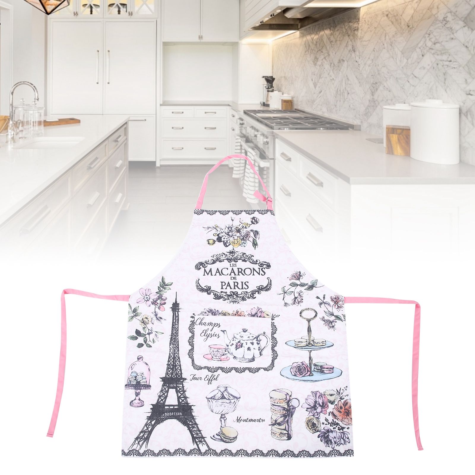 Kitchen Apron Women Men Sleeveless Cartoon Printed Household Apron for Cooking view 10