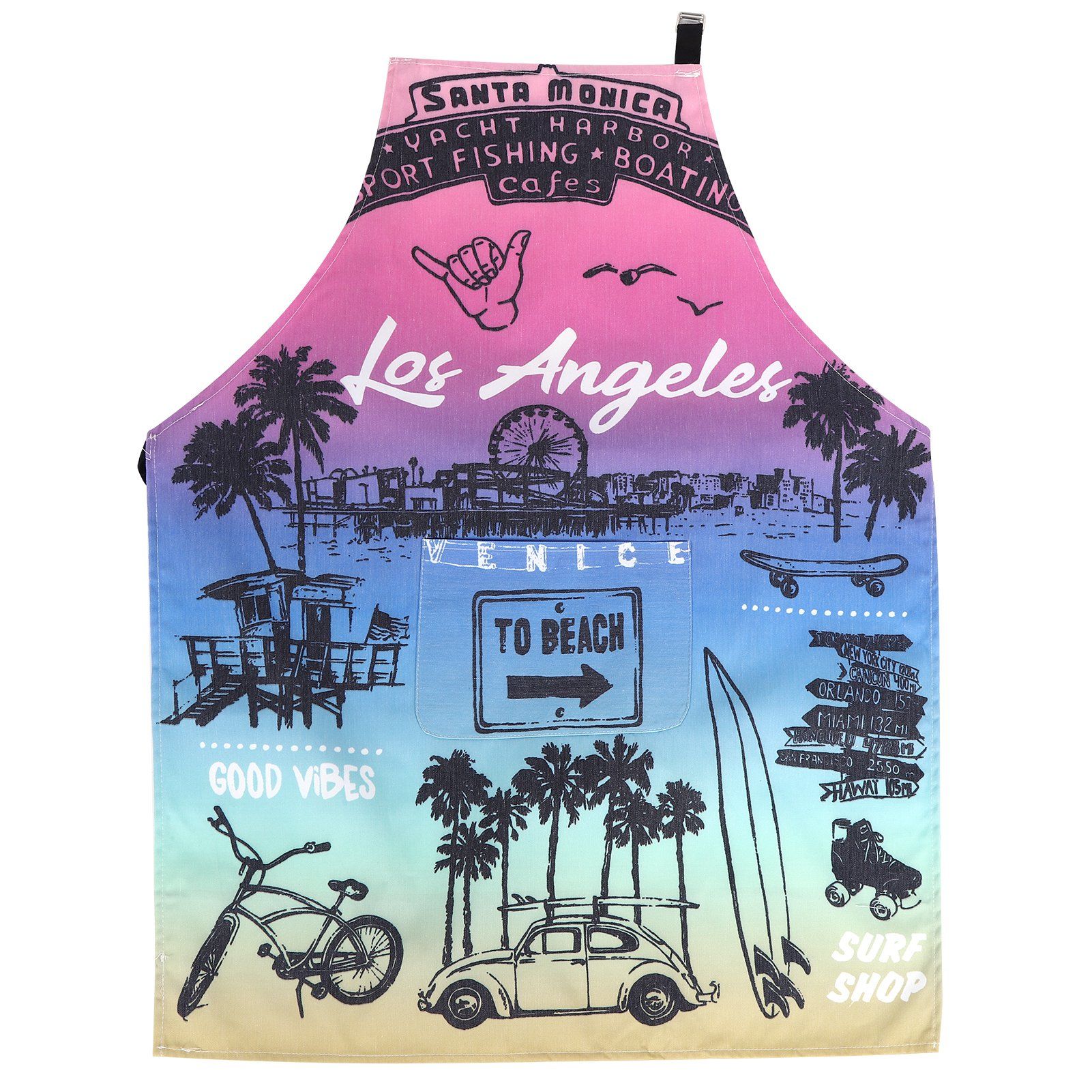 Fashion Printing Cartoon Kitchen Apron Unisex Cooking Home Cleaning Apron view 2