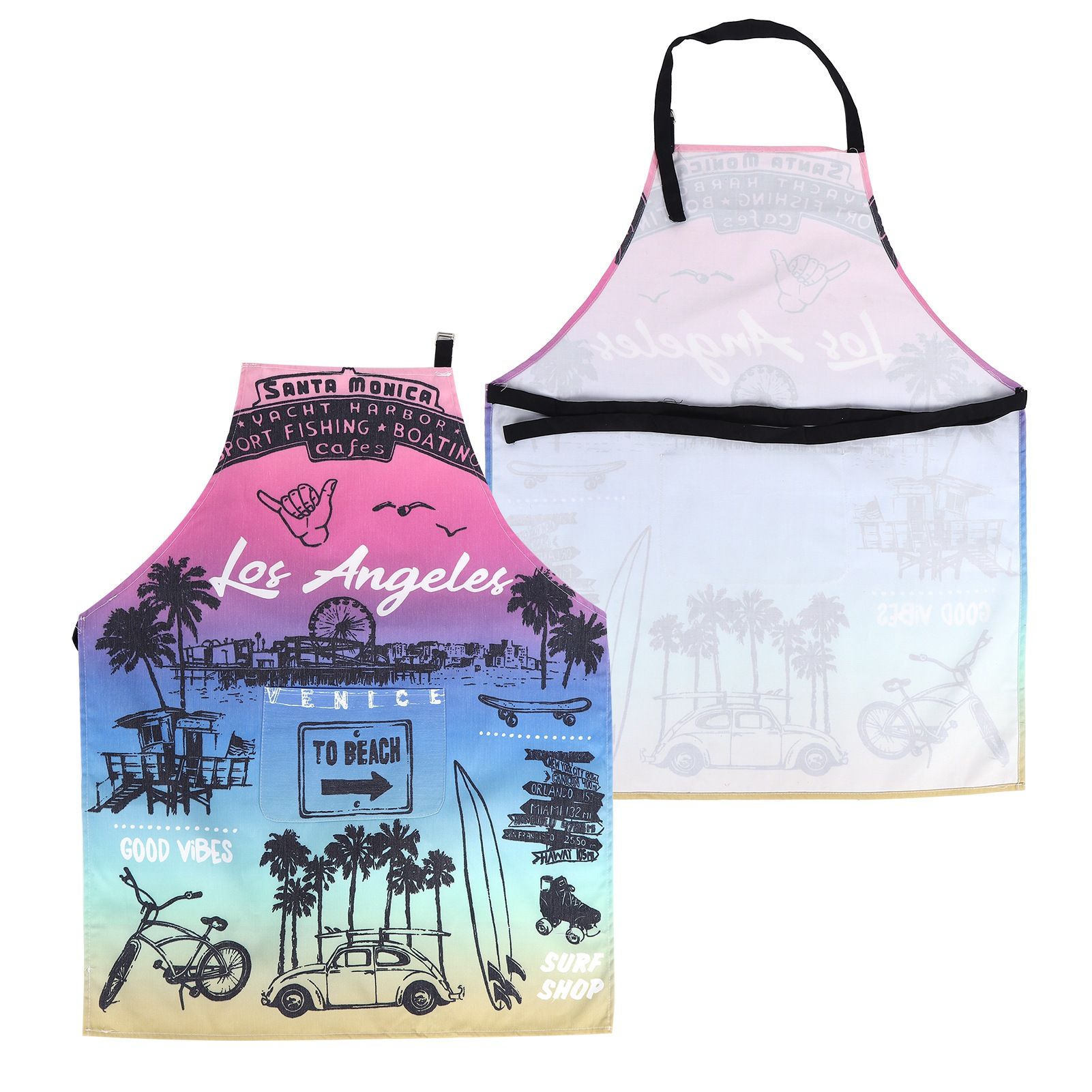 Fashion Printing Cartoon Kitchen Apron Unisex Cooking Home Cleaning Apron view 3