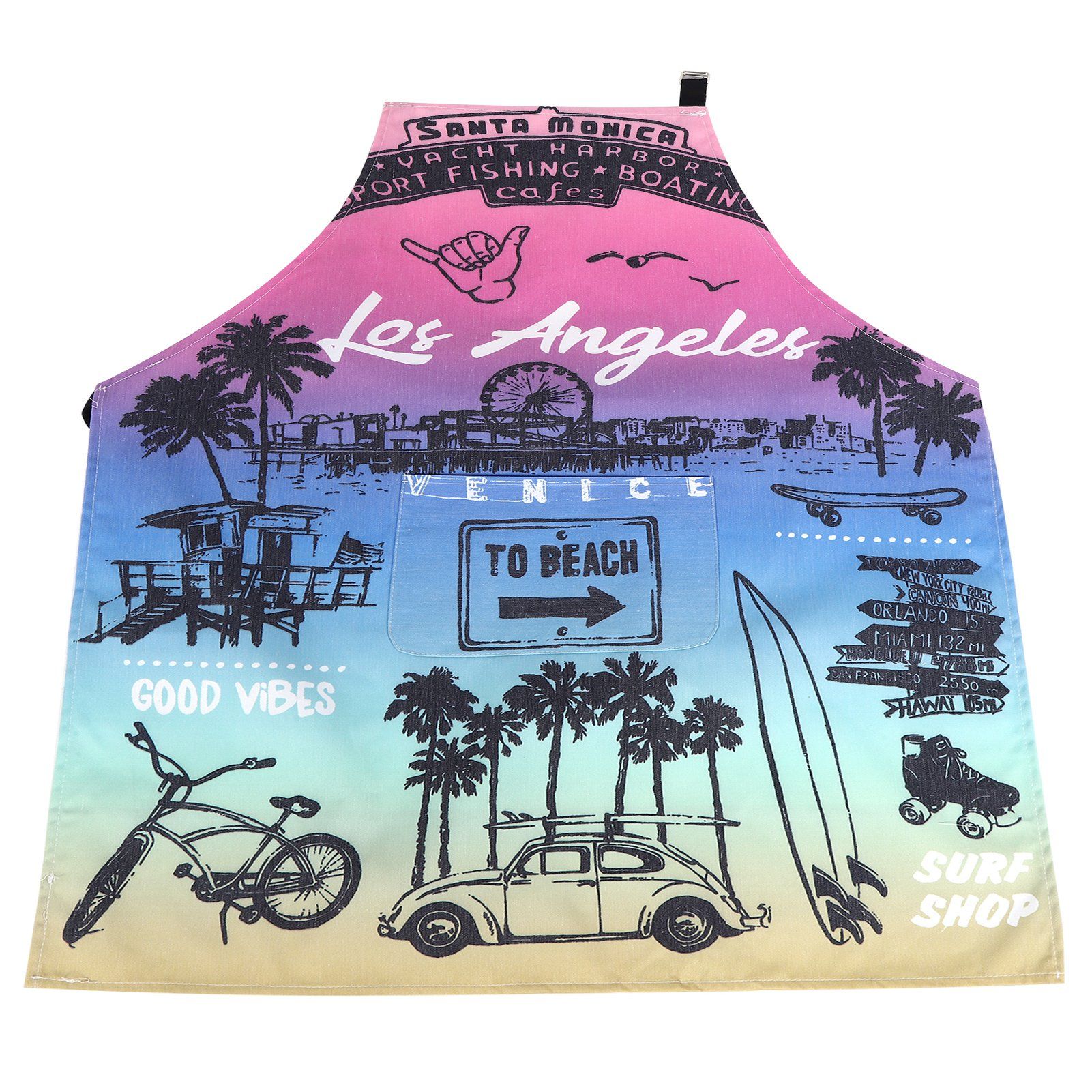 Fashion Printing Cartoon Kitchen Apron Unisex Cooking Home Cleaning Apron view 4