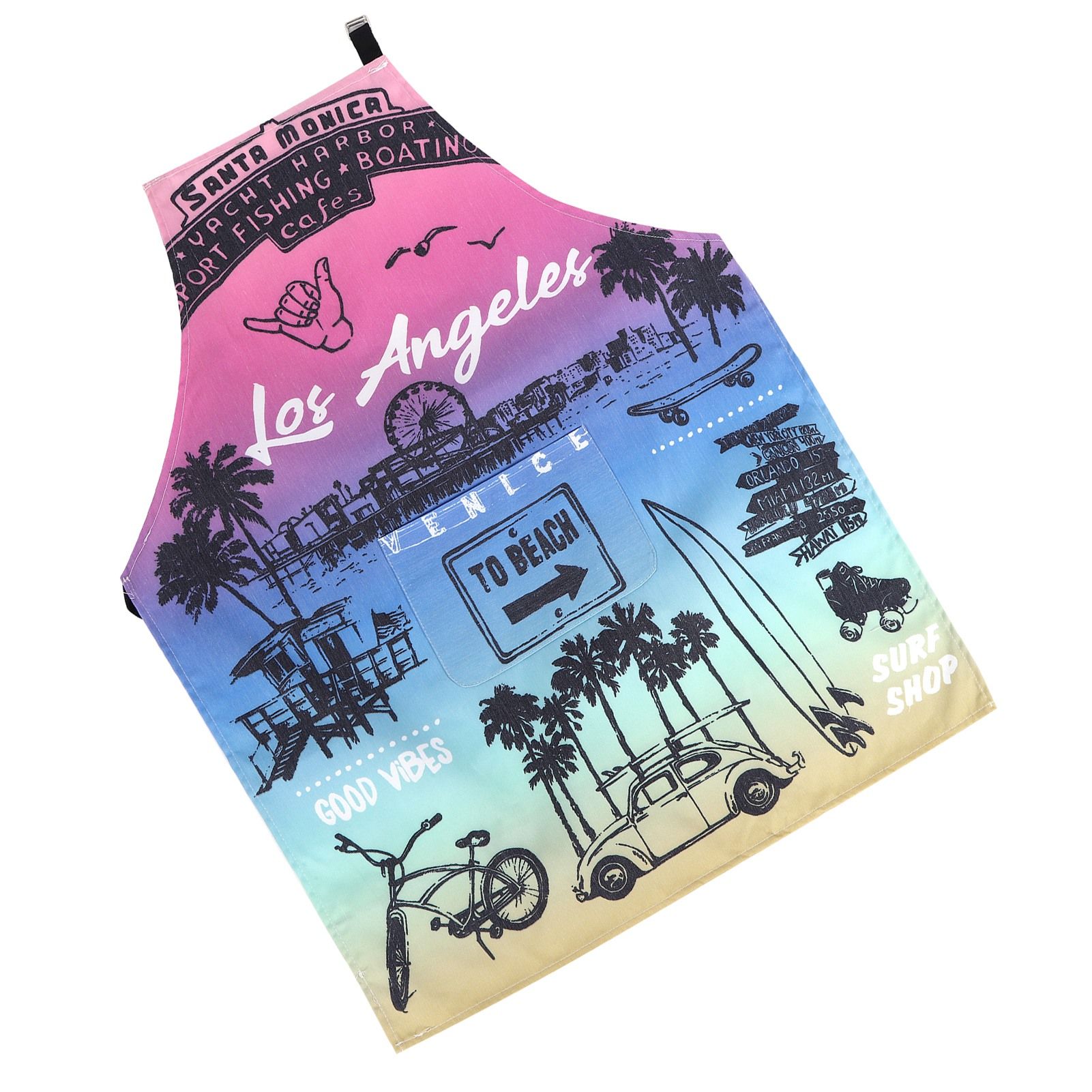Fashion Printing Cartoon Kitchen Apron Unisex Cooking Home Cleaning Apron view 5
