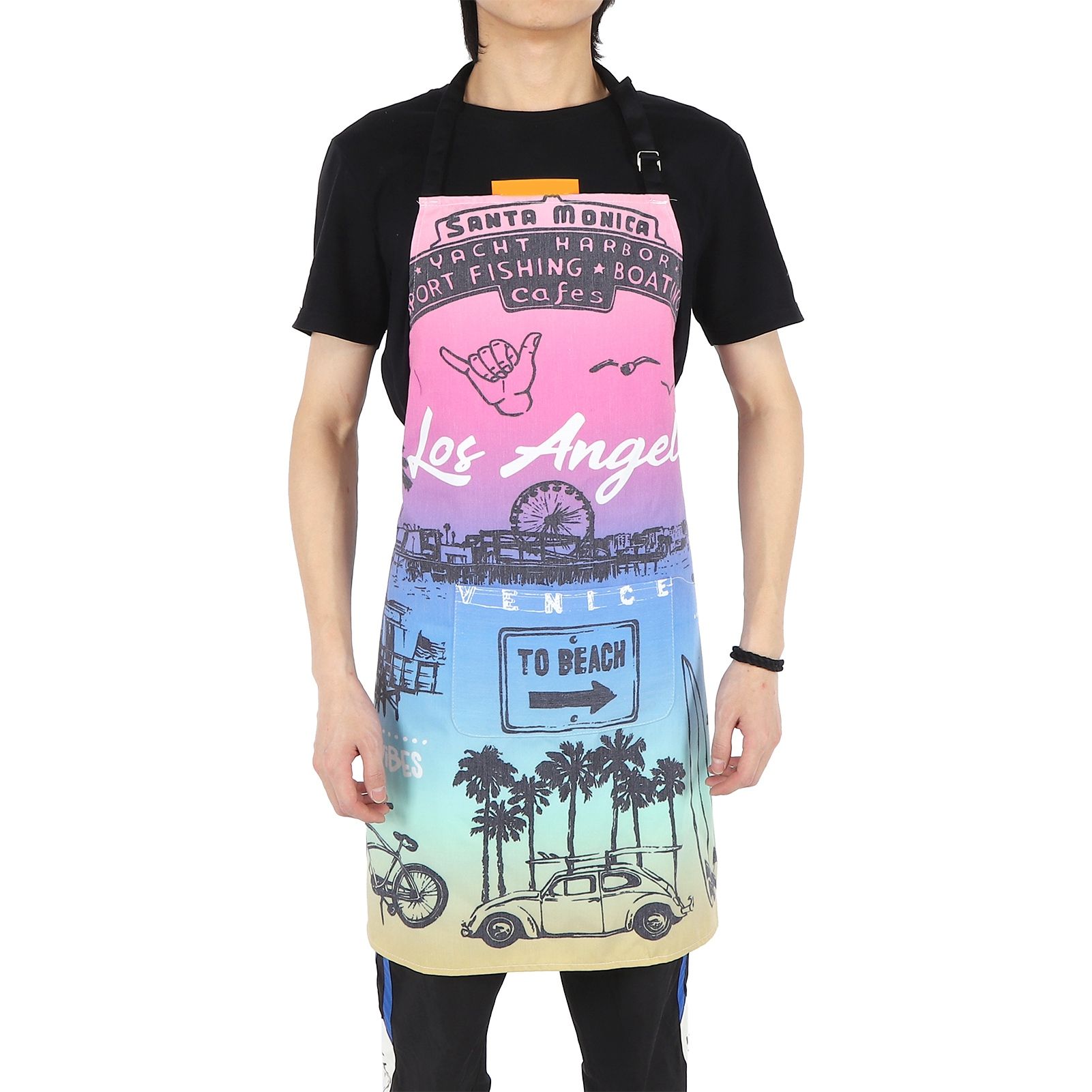 Fashion Printing Cartoon Kitchen Apron Unisex Cooking Home Cleaning Apron view 6
