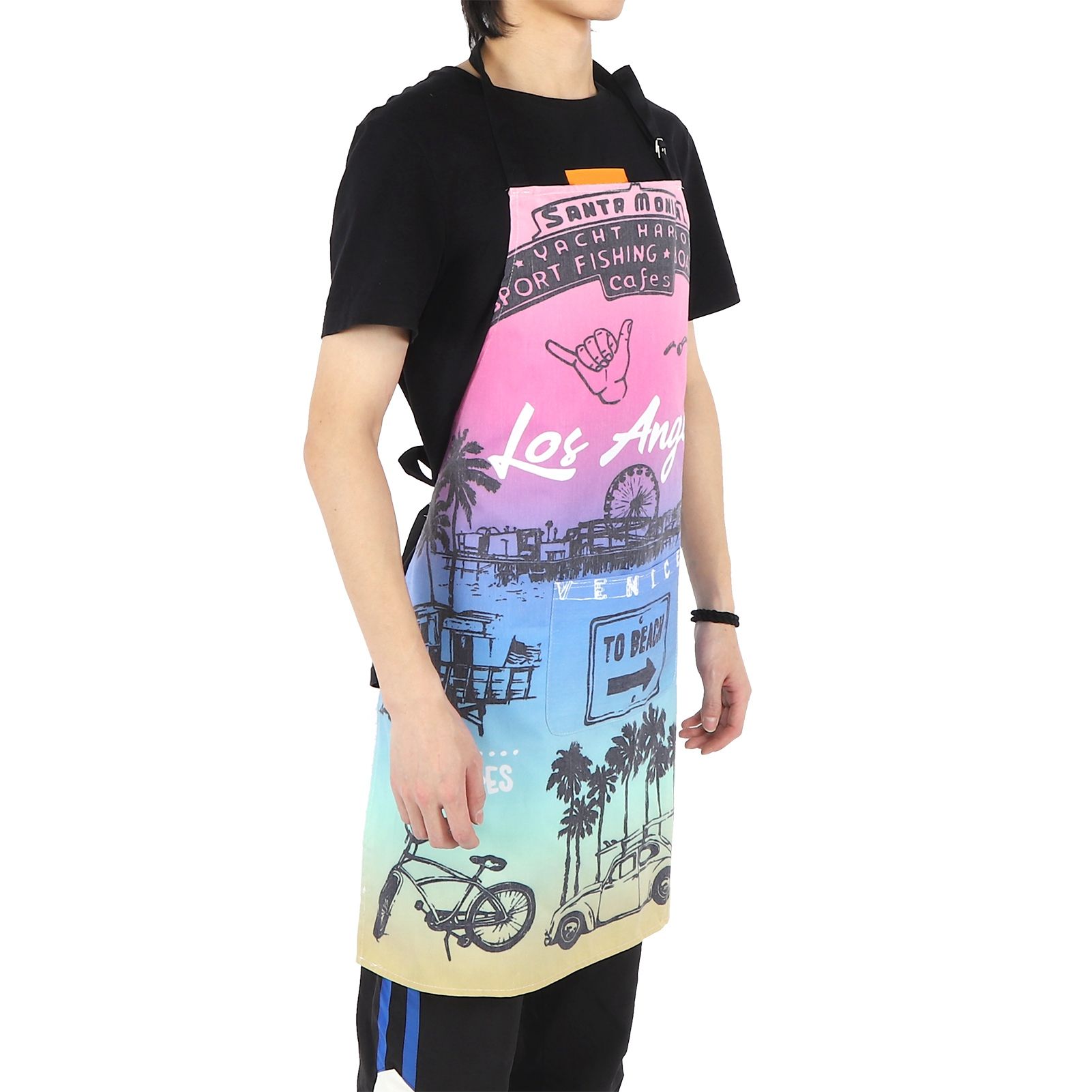 Fashion Printing Cartoon Kitchen Apron Unisex Cooking Home Cleaning Apron view 7