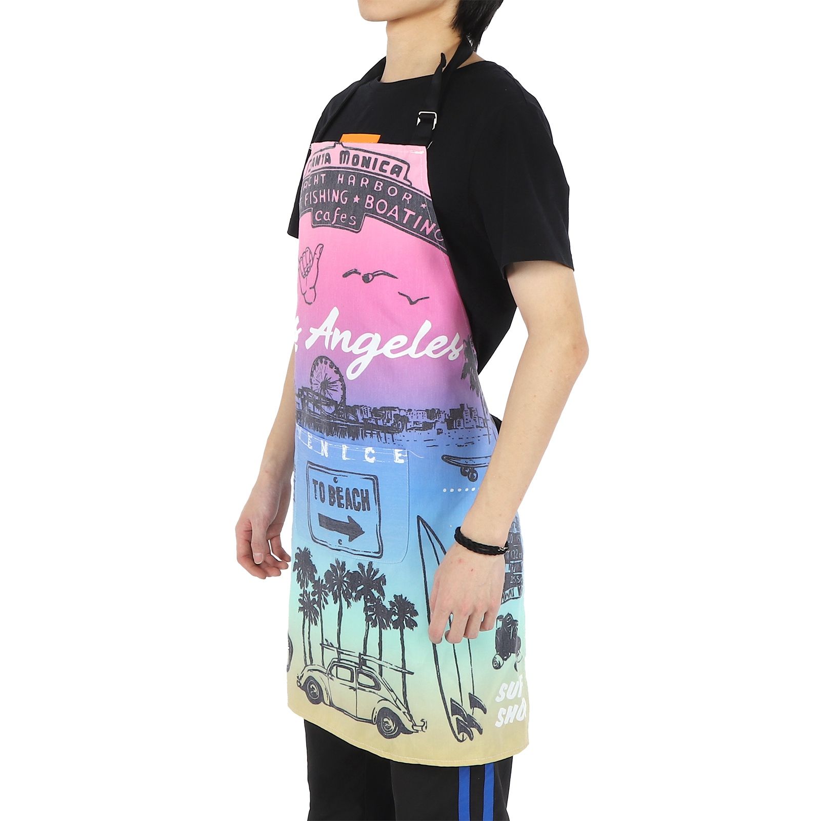 Fashion Printing Cartoon Kitchen Apron Unisex Cooking Home Cleaning Apron view 8
