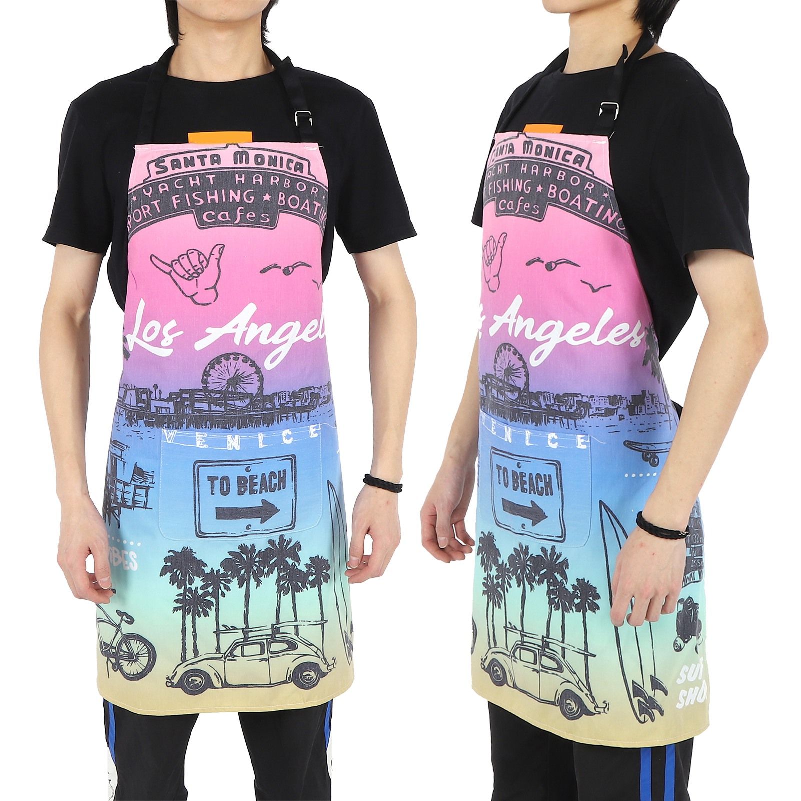 Fashion Printing Cartoon Kitchen Apron Unisex Cooking Home Cleaning Apron view 9