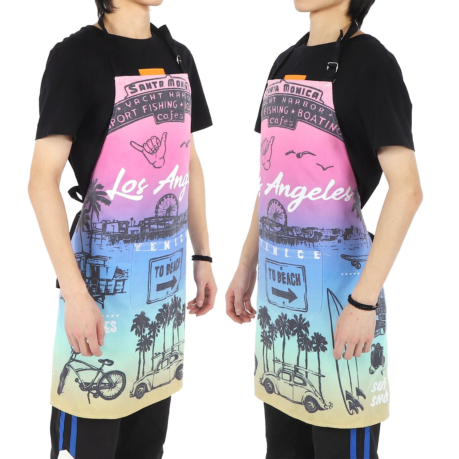 Fashion Printing Cartoon Kitchen Apron Unisex Cooking Home Cleaning Apron view 10
