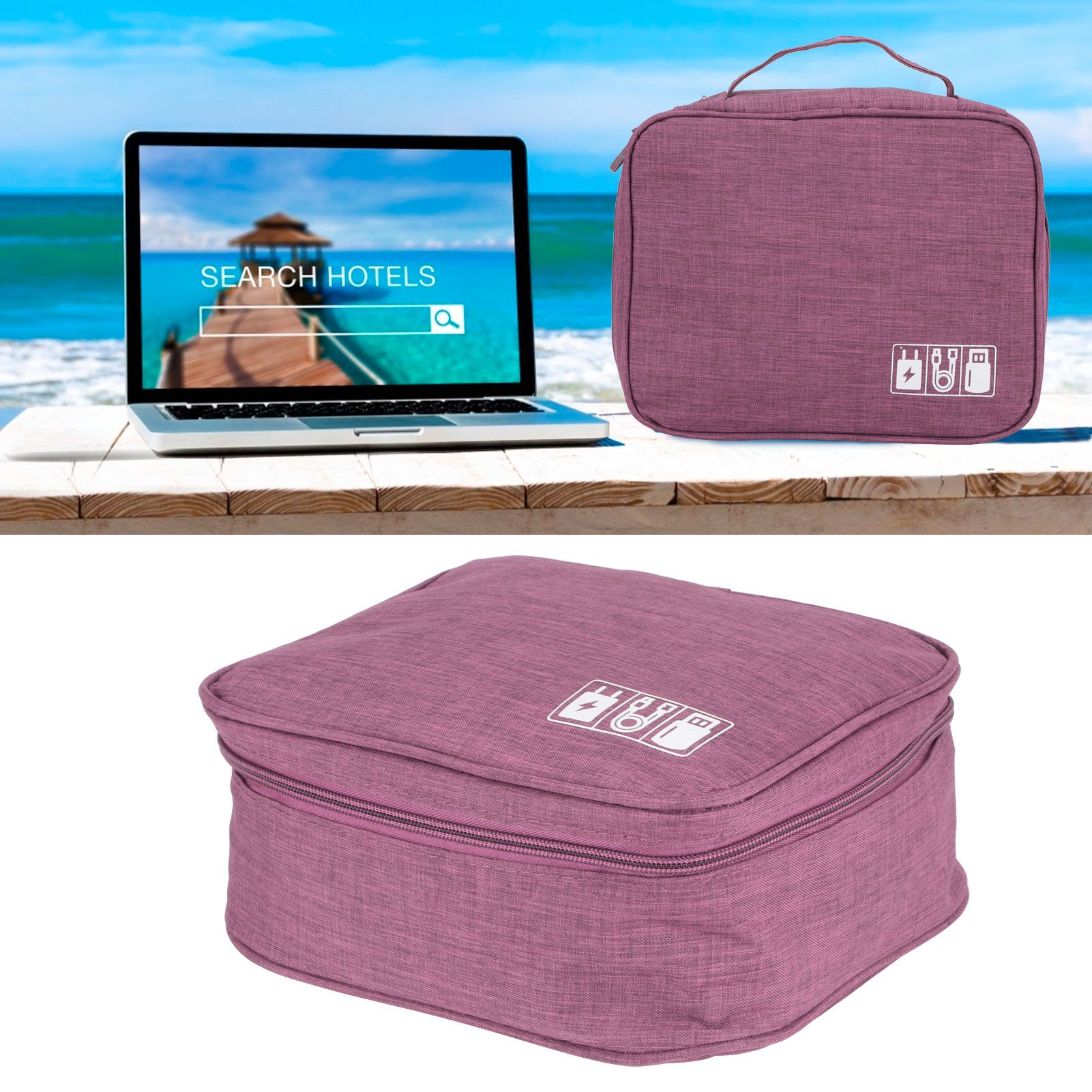 Multifunction Storage Bag Electronic Accessories Cable Cord USB Drive view 9