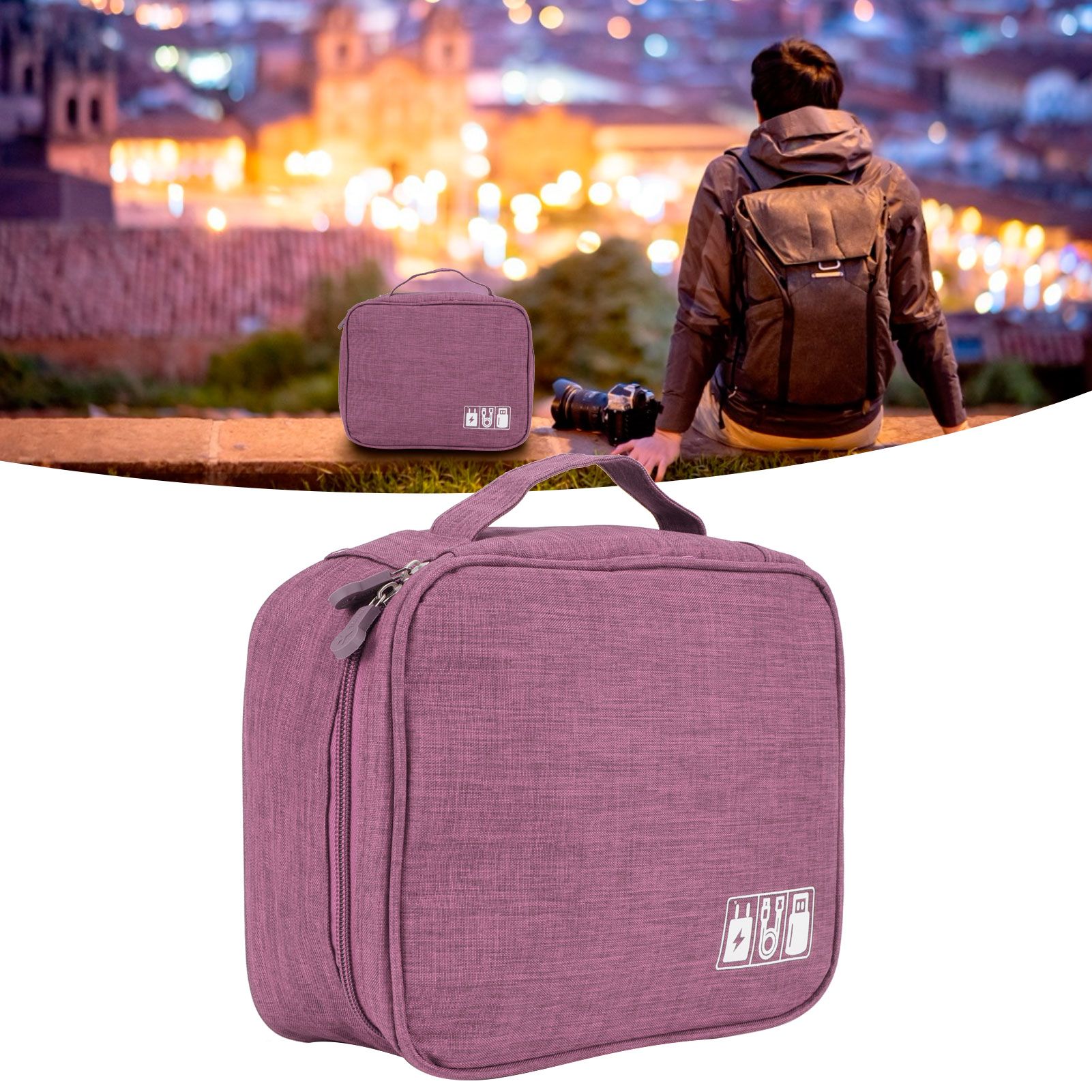 Multifunction Storage Bag Electronic Accessories Cable Cord USB Drive view 10