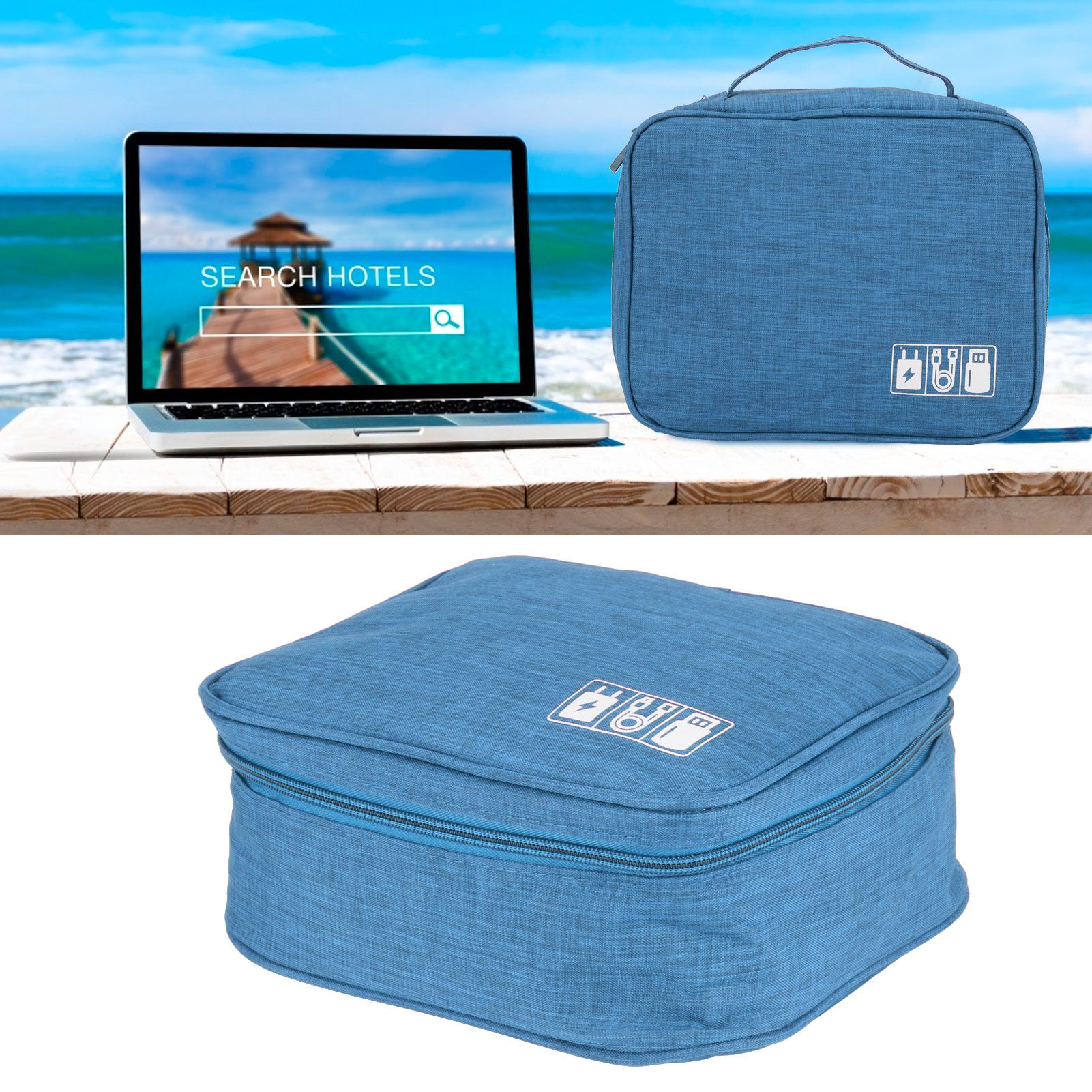 Multifunction Storage Bag Electronic Accessories Cable Cord USB Drive view 9