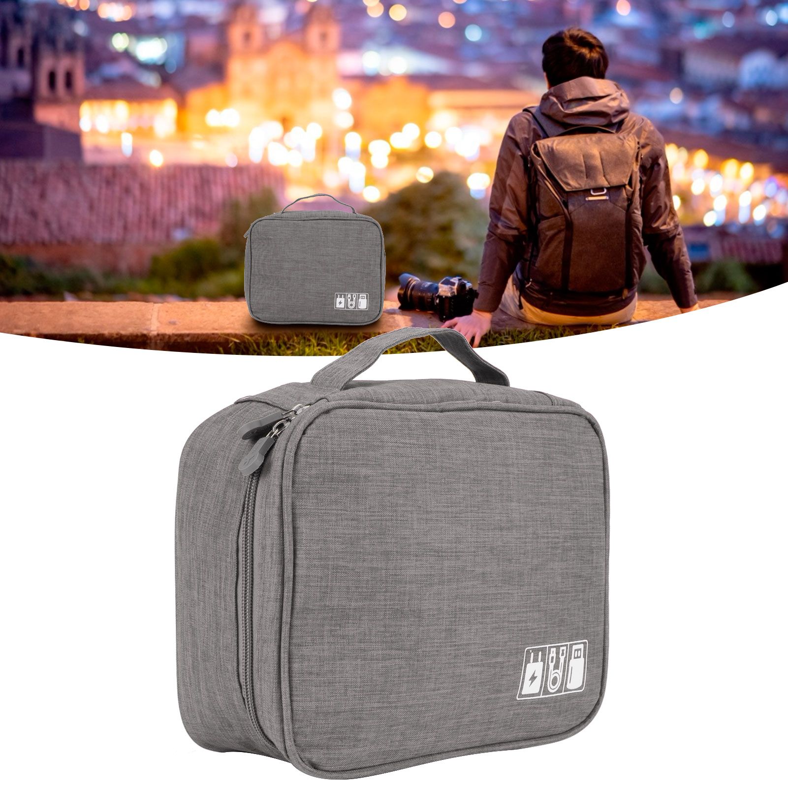 Multifunction Storage Bag Electronic Accessories Cable Cord USB Drive view 10
