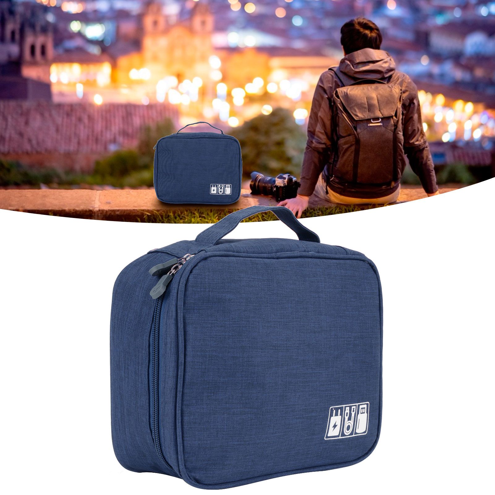 Multifunction Storage Bag Electronic Accessories Cable Cord USB Drive view 9
