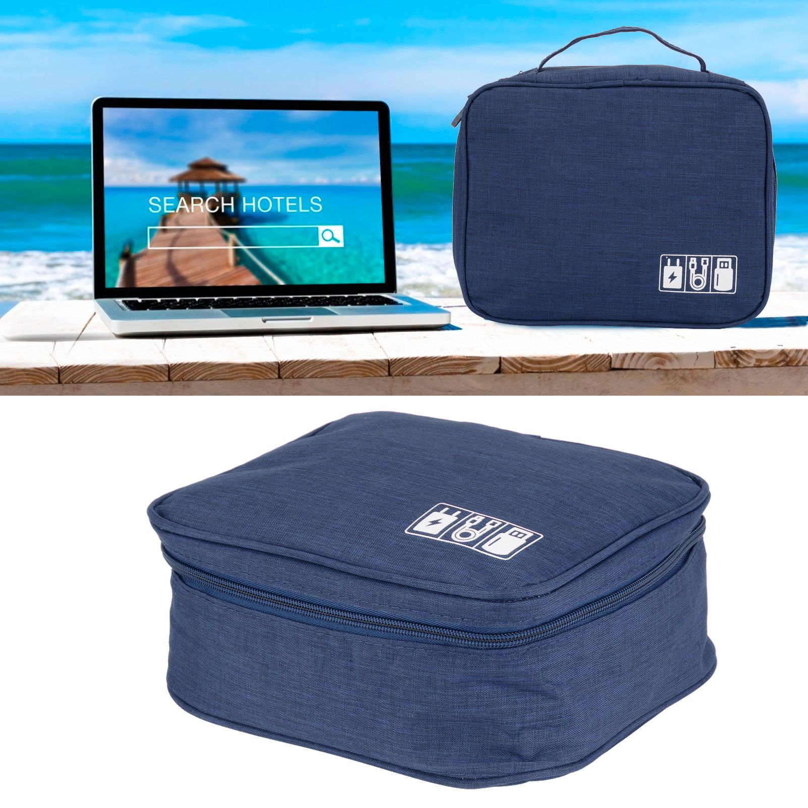 Multifunction Storage Bag Electronic Accessories Cable Cord USB Drive view 10