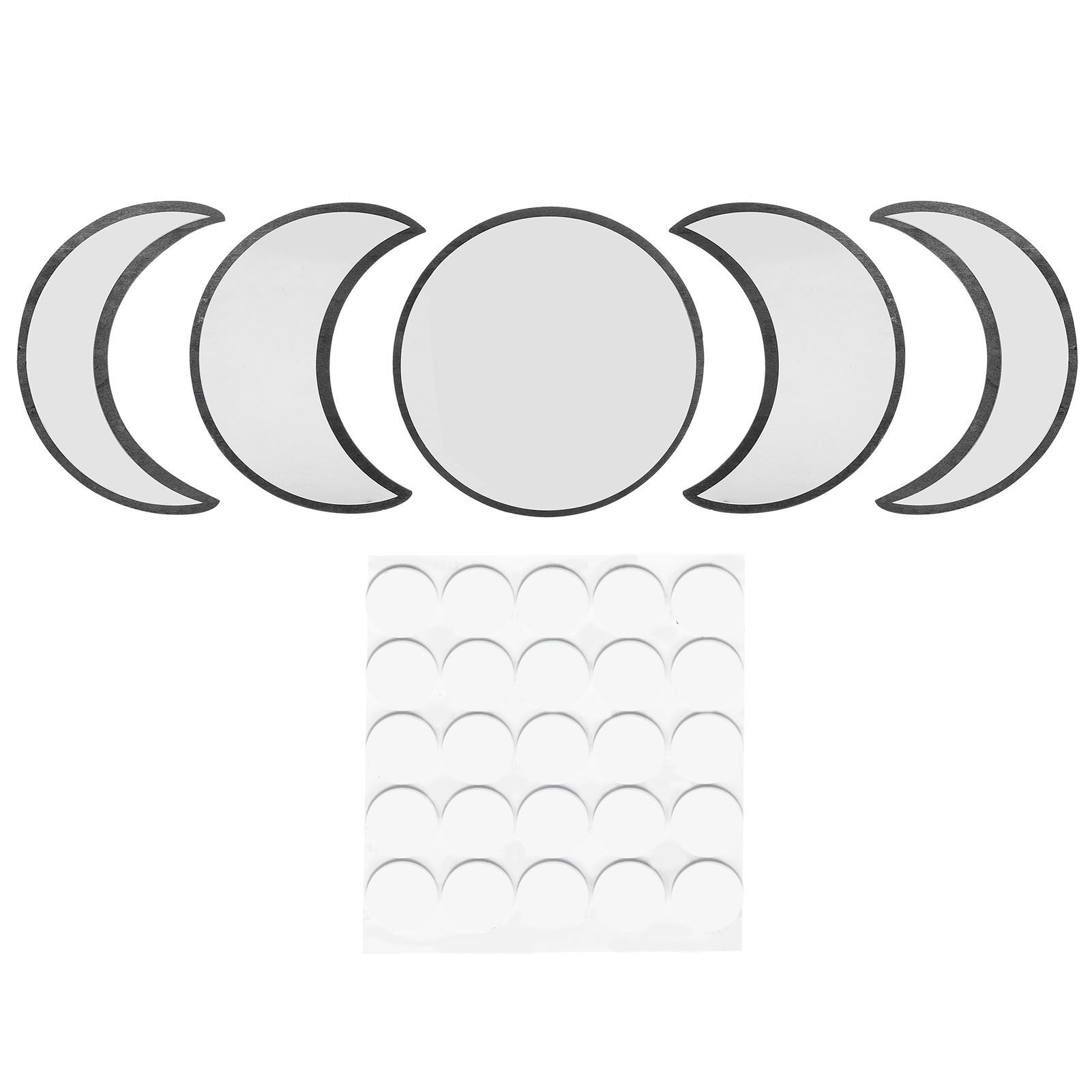 Wall Mirror Acrylic Moon Cycle Change Mirrors Set for Home Bedroom Decoration view 2