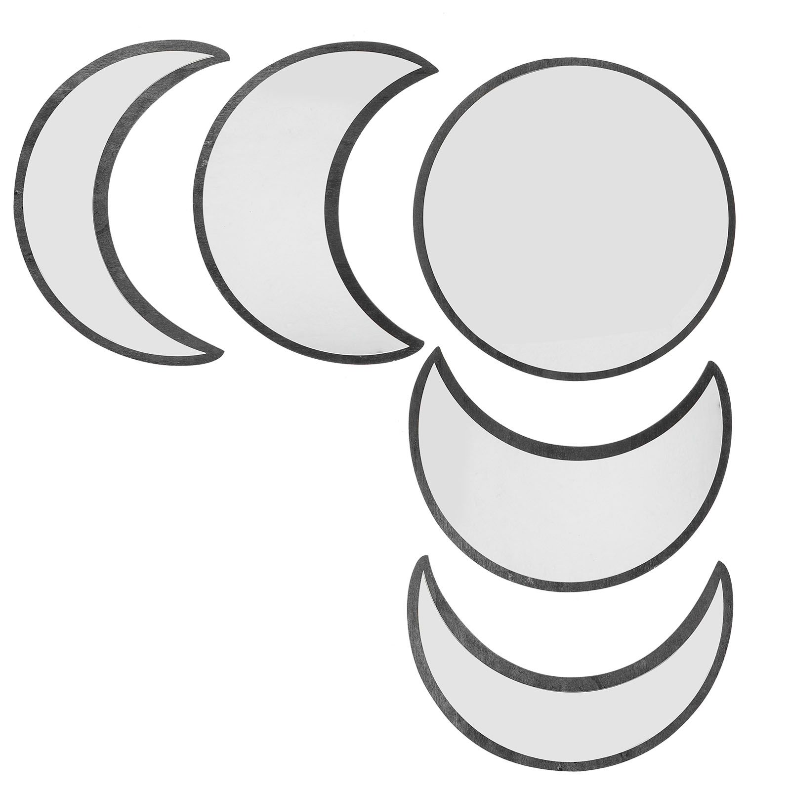 Wall Mirror Acrylic Moon Cycle Change Mirrors Set for Home Bedroom Decoration view 4