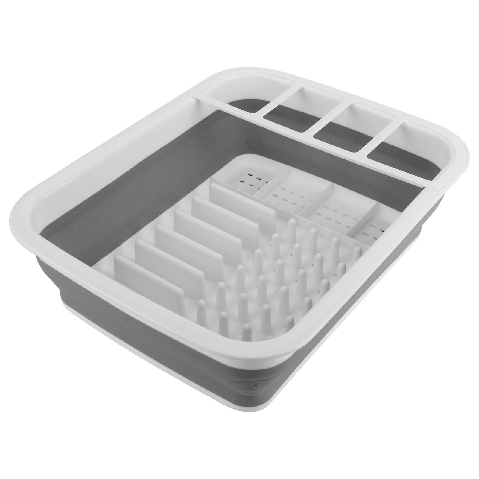 Foldable Drain Basket Drying Dish Storage Rack Dish Drainer for Kitchen — image 1