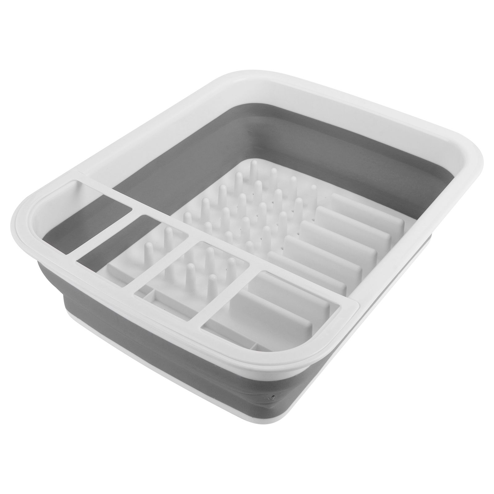 Foldable Drain Basket Drying Dish Storage Rack Dish Drainer for Kitchen view 3