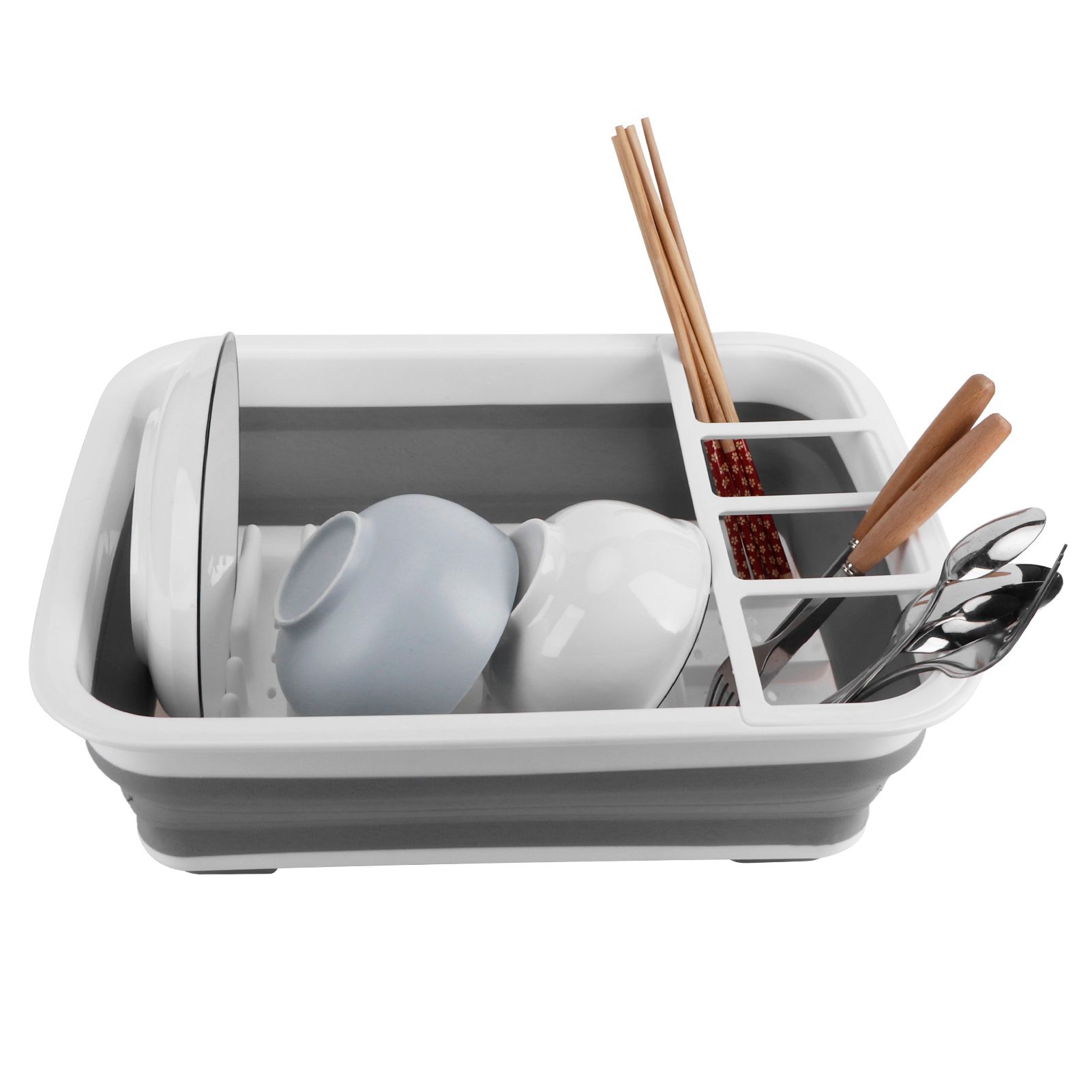 Foldable Drain Basket Drying Dish Storage Rack Dish Drainer for Kitchen view 6