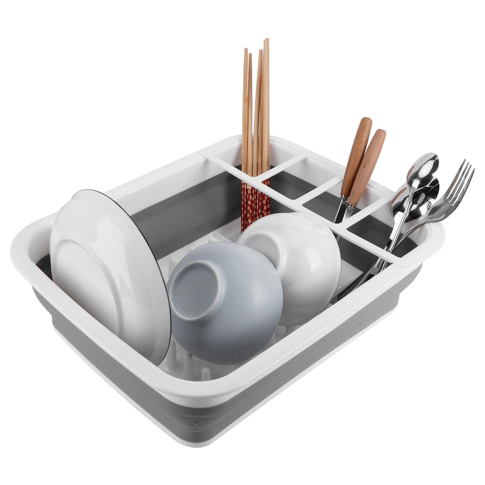 Foldable Drain Basket Drying Dish Storage Rack Dish Drainer for Kitchen view 7