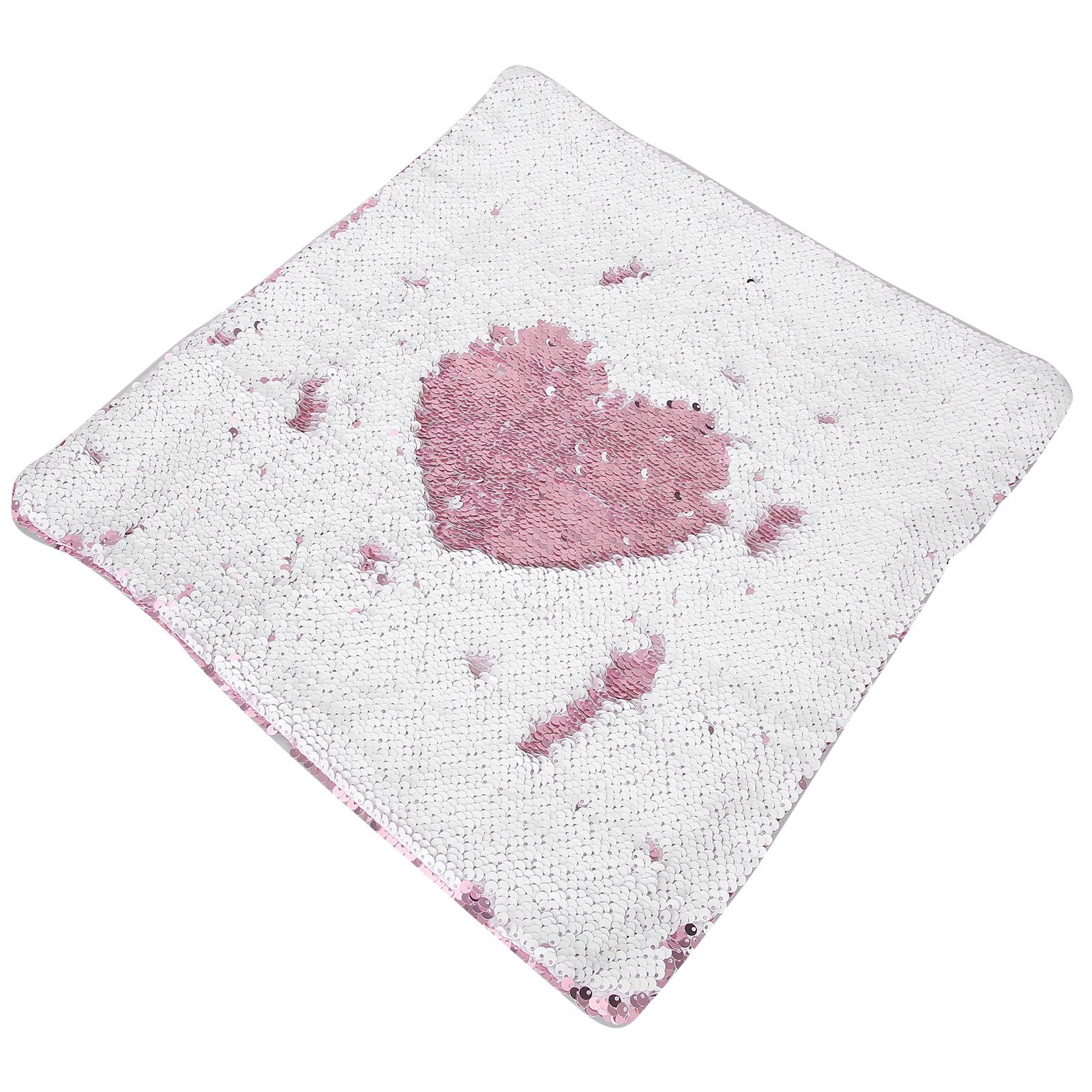 Pillow Case Sequins Suede Fabric Cushion Covers with Zipper for Home Sofa Bed